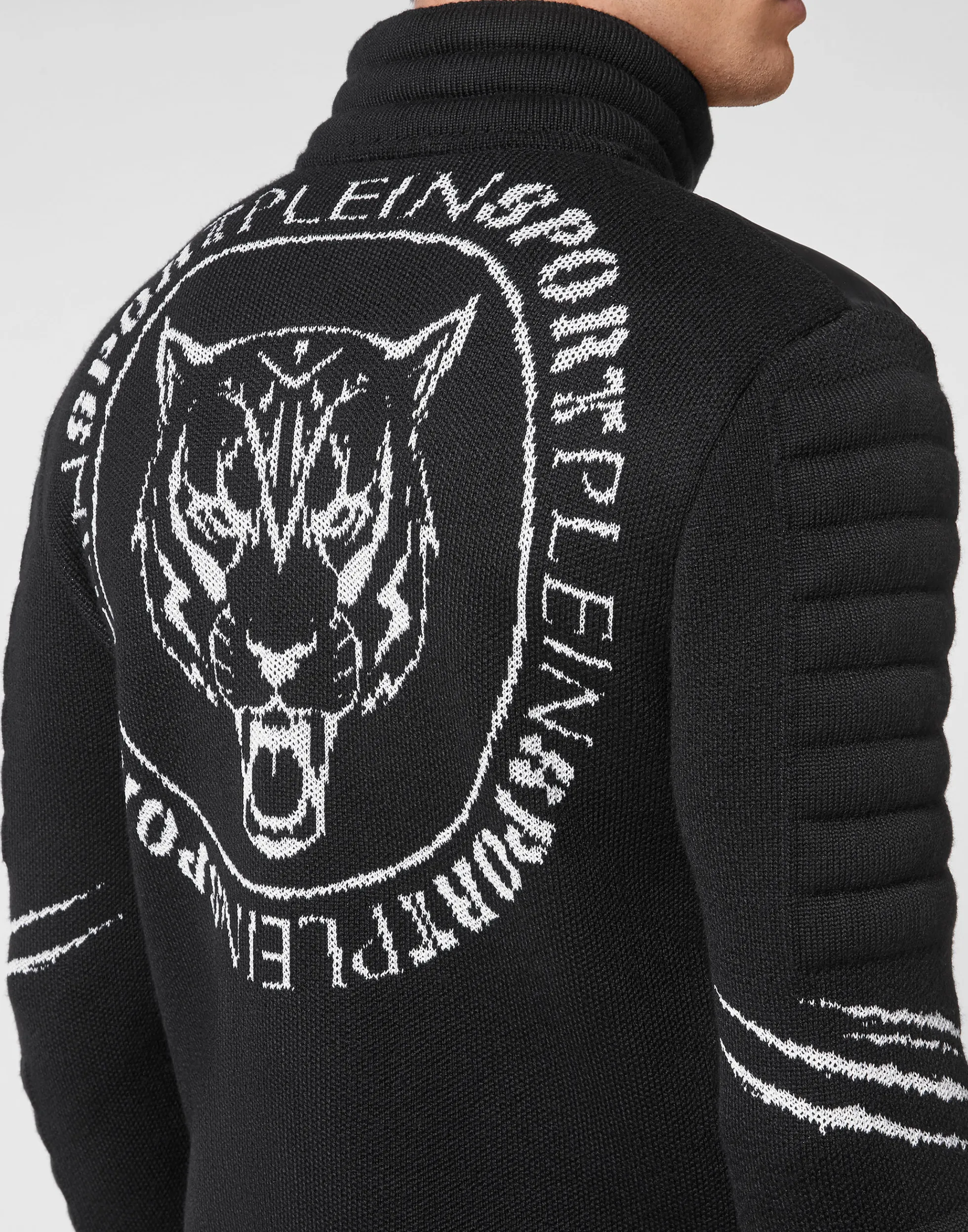 Plein Sport Felpa con Zip Uomo - Felpa Sportiva Motivo Tiger, Cappuccio Casual Elegante, Stile Urbano Confortevole