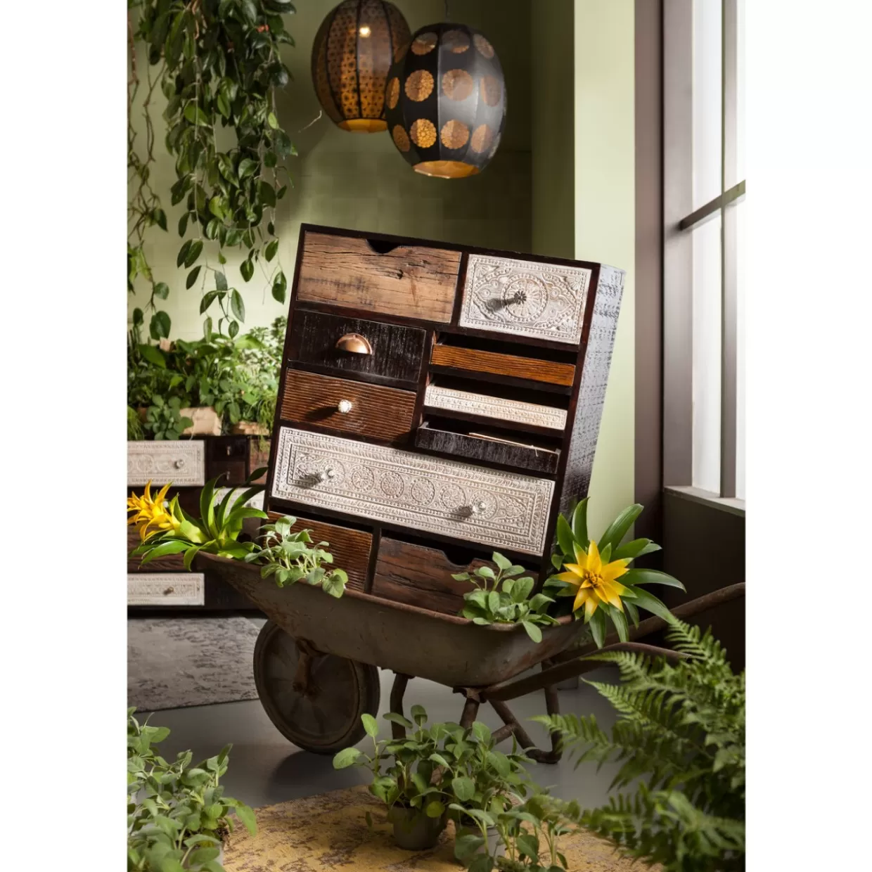 KARE Design - Comò Finca con 10 Cassetti e Credenza, Design Accattivante per un Arredamento Moderno e Funzionale
