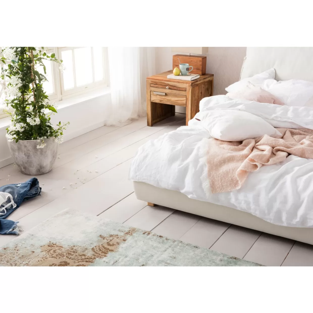 KARE Design - Comò e Credenze Funzionali | Comò Compacto Design Autentico 50x50 cm, Soluzioni Moderne per Arredamento Elegante