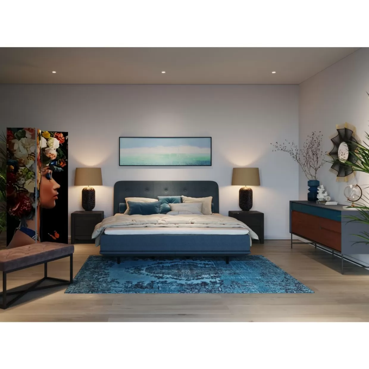 Comò Moderno Klein a 2 Ante con Effetto Laccato - Grigio Perla per Soggiorno Design Esclusivo KARE