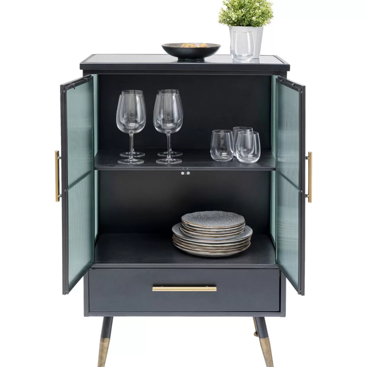KARE Design - Credenza Moderna La Gomera con 2 Ante e Cassetto, Design Elegante per Soggiorno o Camera da Letto