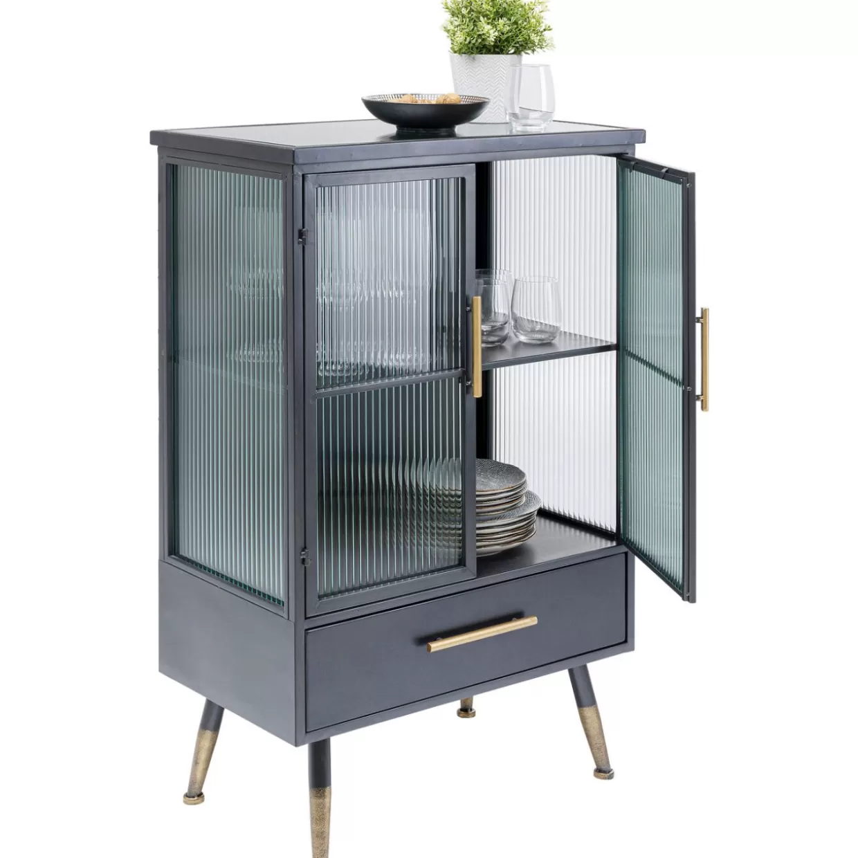 KARE Design - Credenza Moderna La Gomera con 2 Ante e Cassetto, Design Elegante per Soggiorno o Camera da Letto