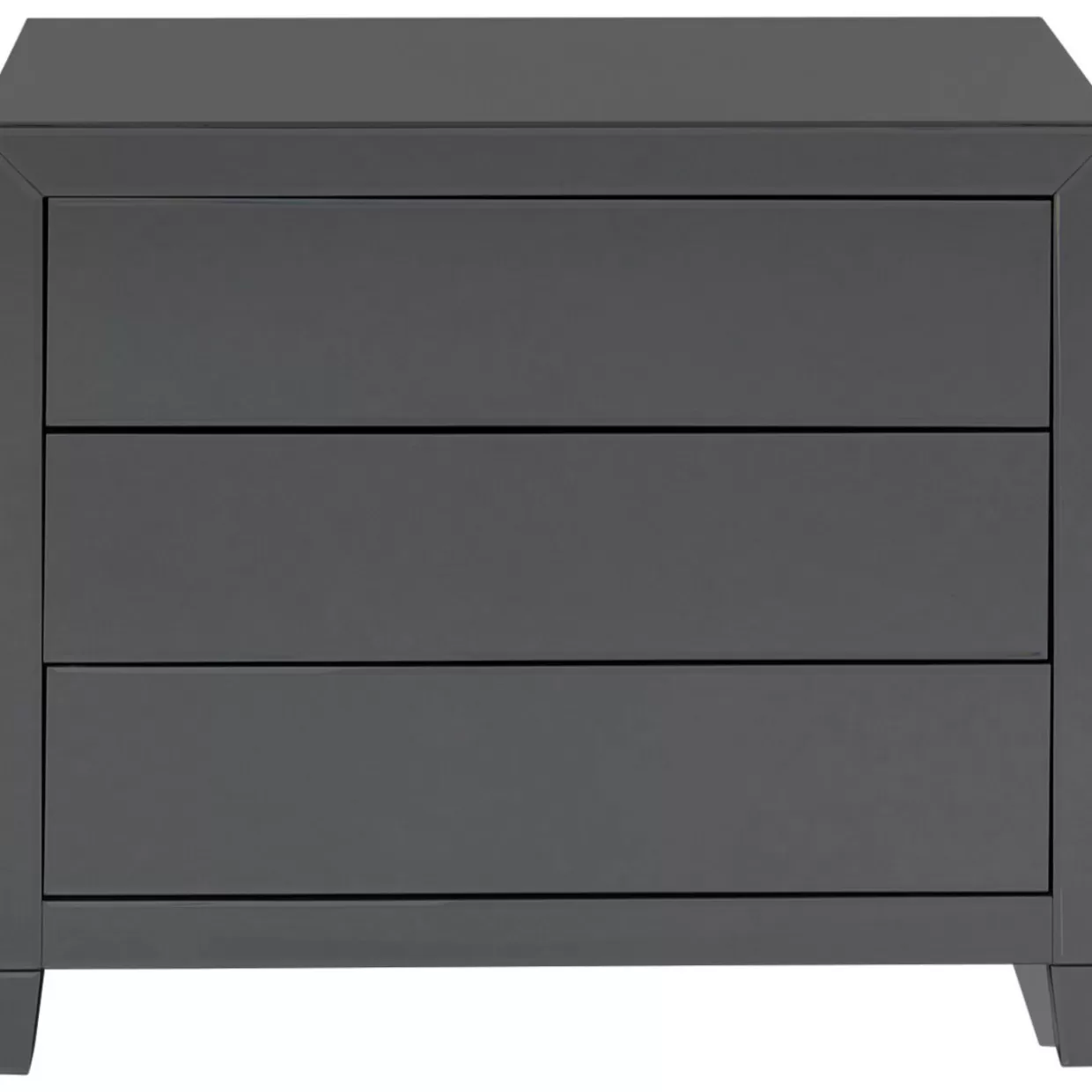 KARE Design Comò Elegante con 3 Cassetti | Credenza Moderna Grigio Antracite, Sistema di Apertura Soft-Touch