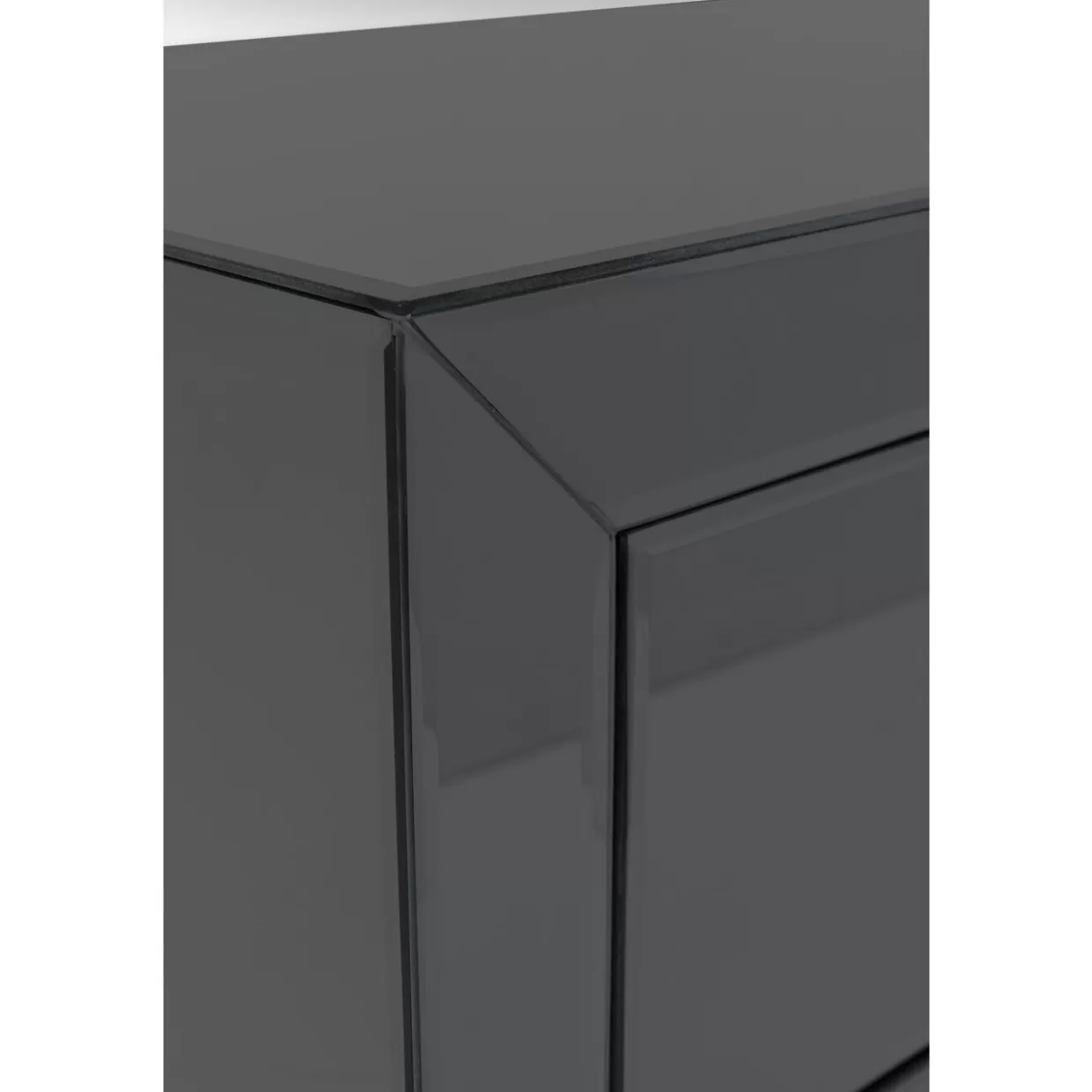 KARE Design Comò Elegante con 3 Cassetti | Credenza Moderna Grigio Antracite, Sistema di Apertura Soft-Touch