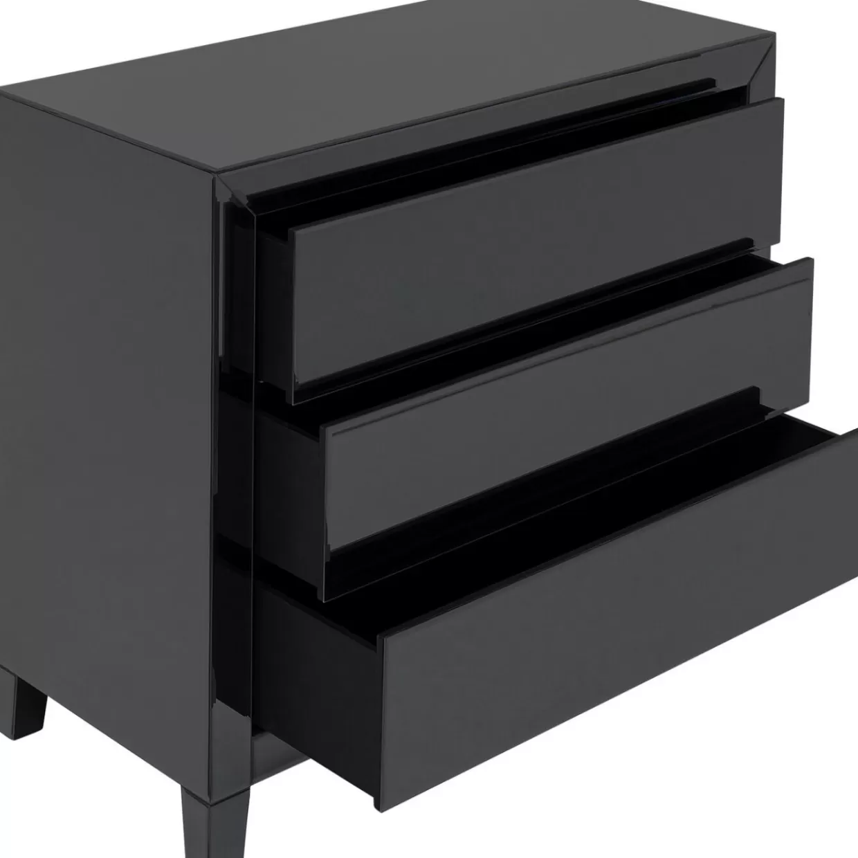 KARE Design Comò Elegante con 3 Cassetti | Credenza Moderna Grigio Antracite, Sistema di Apertura Soft-Touch
