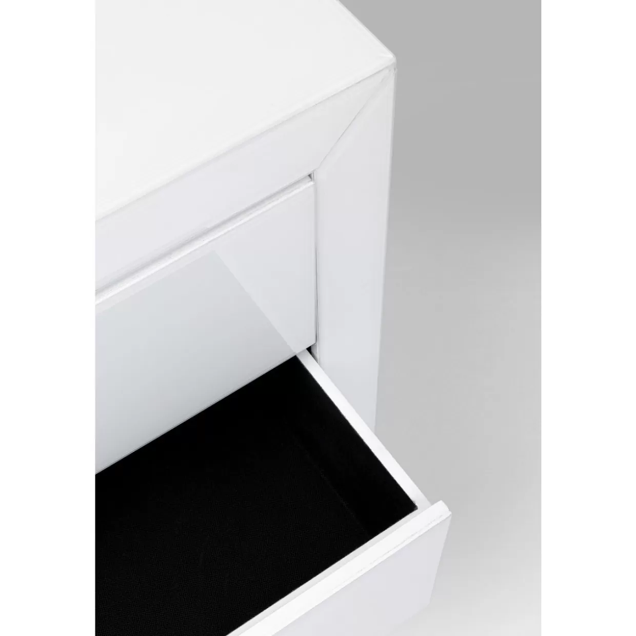 KARE Design Comò Moderno con 3 Cassetti | Credenza Elegante Bianco Lucido con Meccanismo Push Avanzato