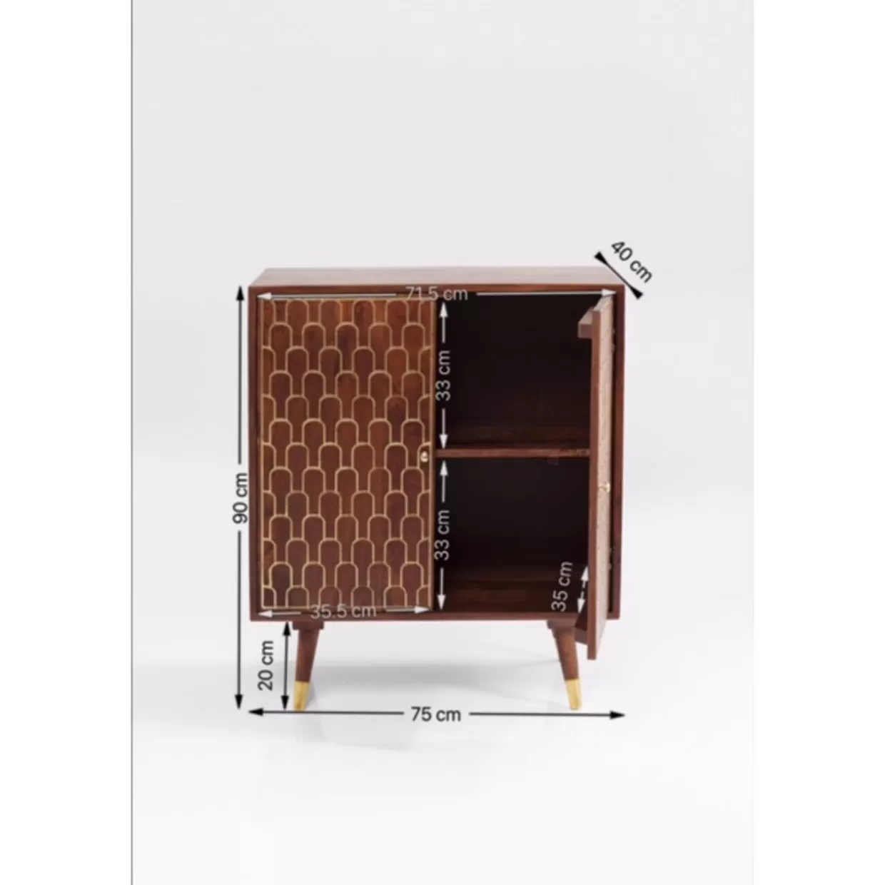 KARE Design - Comò Elegante con 2 Ante Muskat | Credenze e Mobili per Soggiorno Moderni