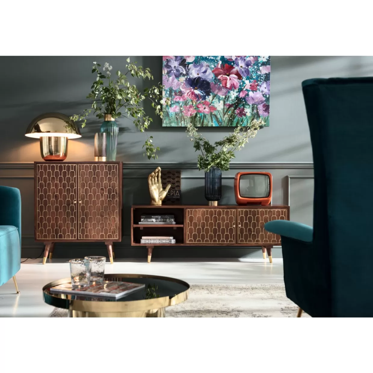 KARE Design - Comò Elegante con 2 Ante Muskat | Credenze e Mobili per Soggiorno Moderni