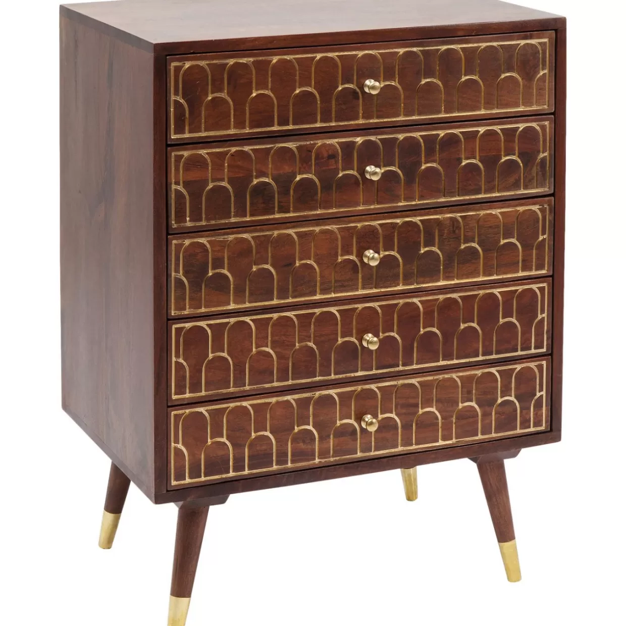 Comò Muskat 5 cassetti in stile contemporaneo - Credenze funzionali KARE Design per organizzazione elegante