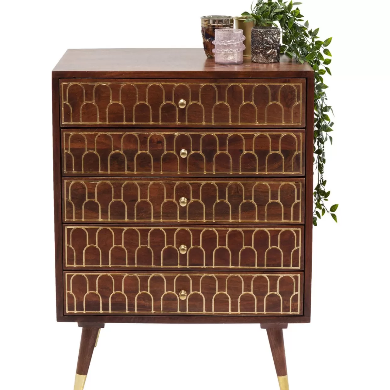 Comò Muskat 5 cassetti in stile contemporaneo - Credenze funzionali KARE Design per organizzazione elegante