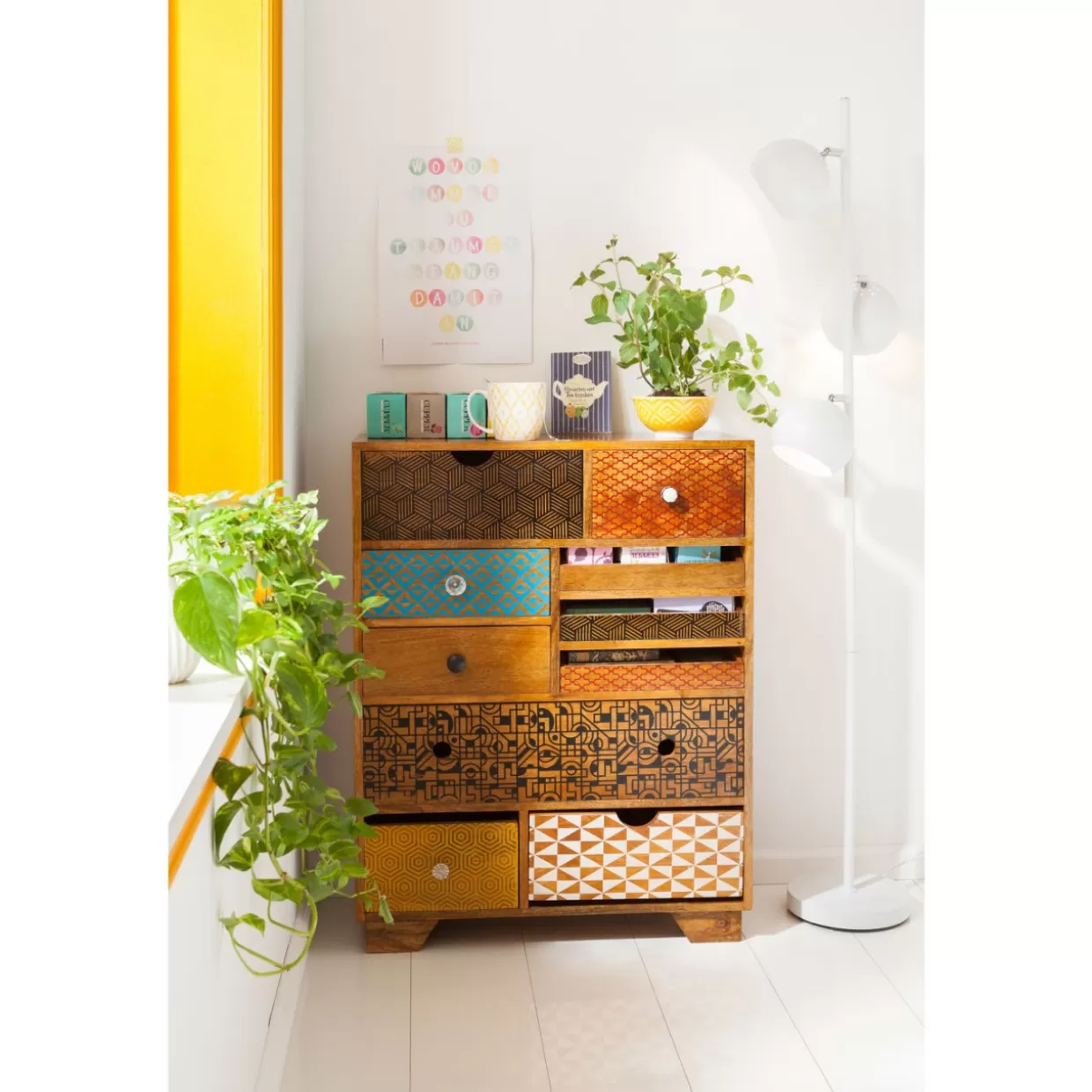 Comò Design Sole 10 Ante - Credenze Moderne KARE Collection | Mobile con Cassetti Elegante Collezione Esclusiva