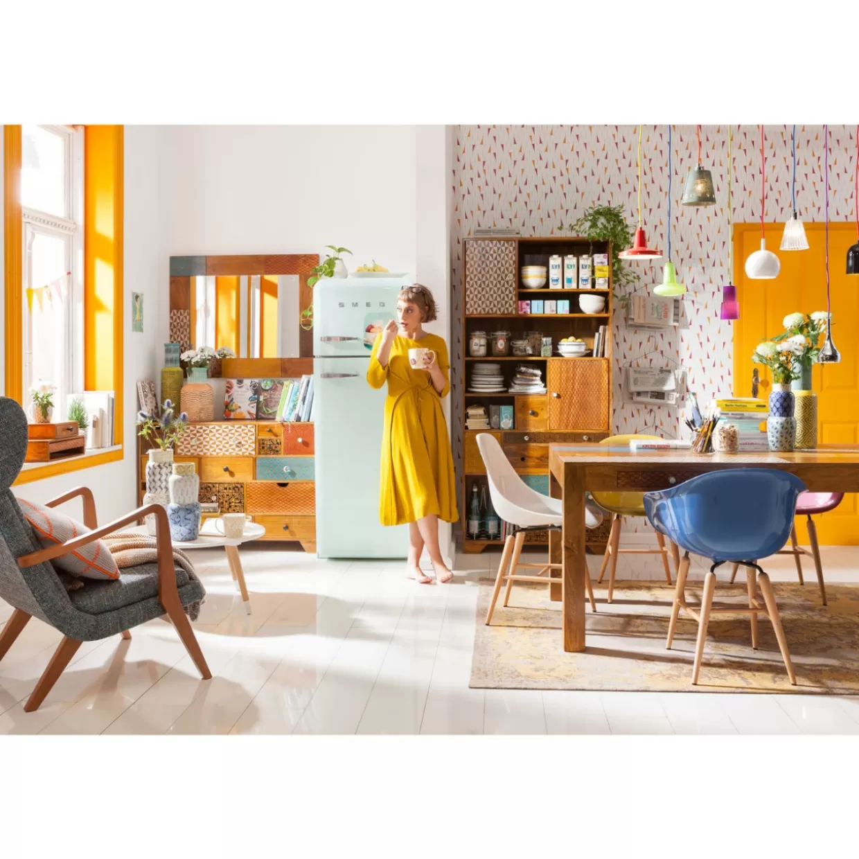 Comò Design Sole 10 Ante - Credenze Moderne KARE Collection | Mobile con Cassetti Elegante Collezione Esclusiva