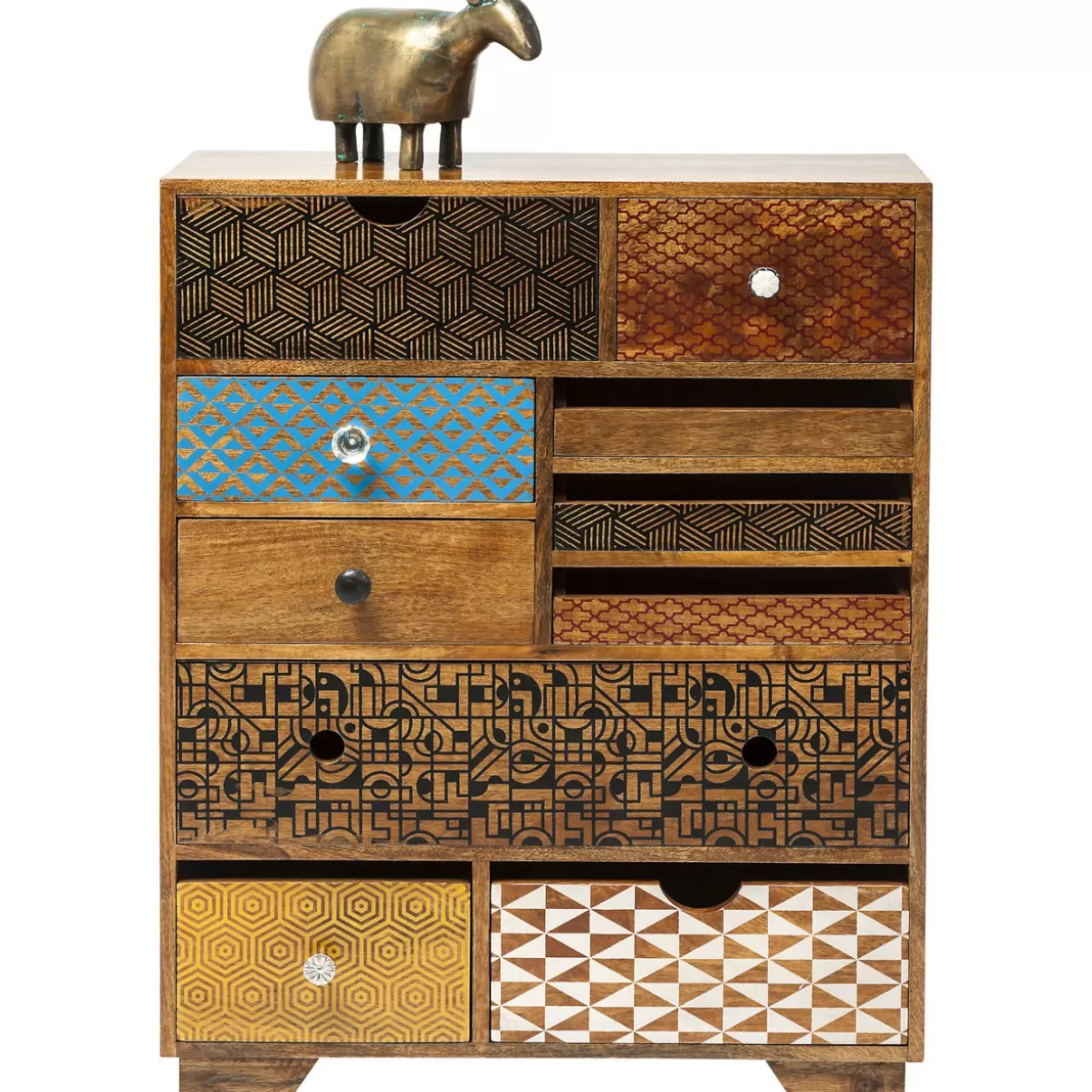 Comò Design Sole 10 Ante - Credenze Moderne KARE Collection | Mobile con Cassetti Elegante Collezione Esclusiva