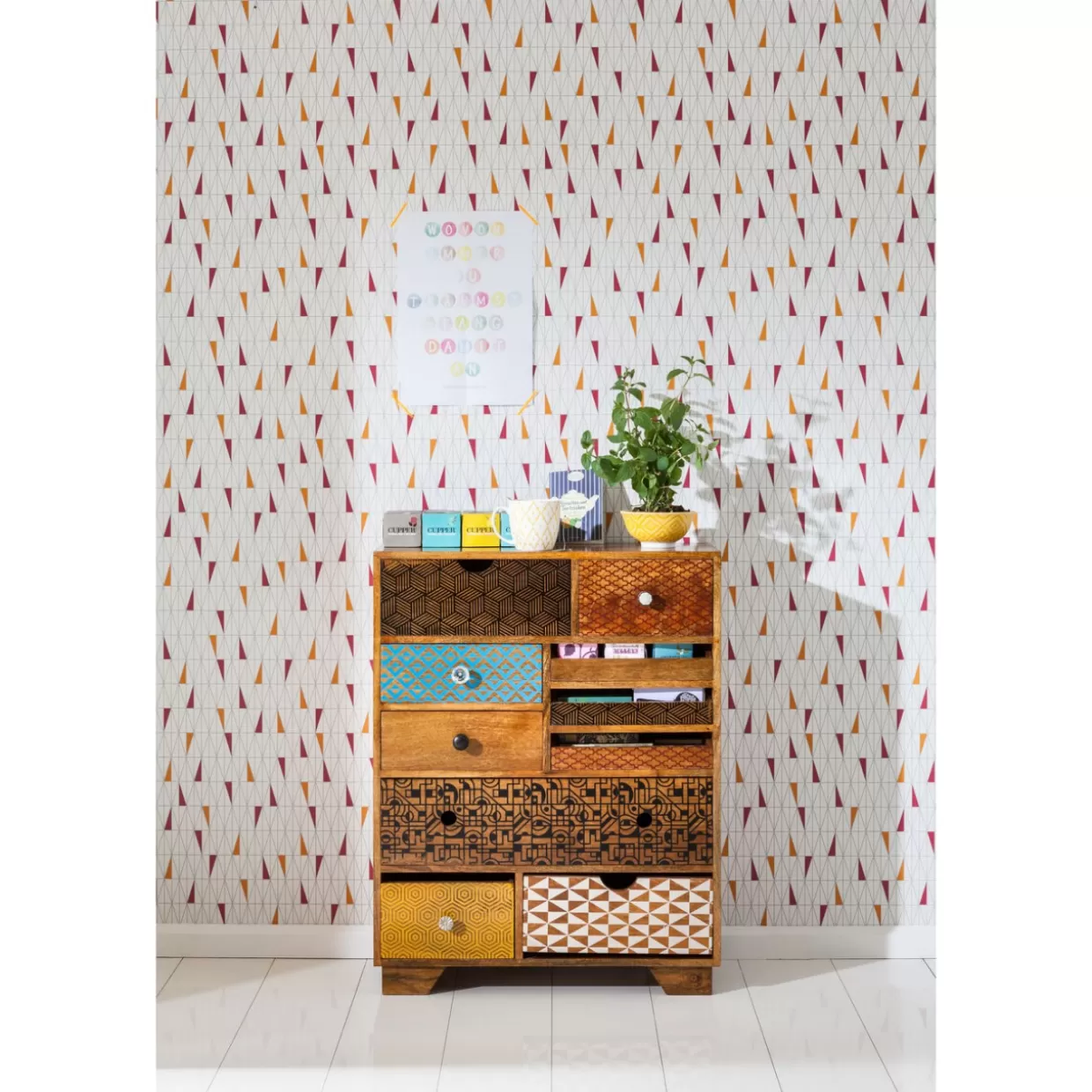 Comò Design Sole 10 Ante - Credenze Moderne KARE Collection | Mobile con Cassetti Elegante Collezione Esclusiva