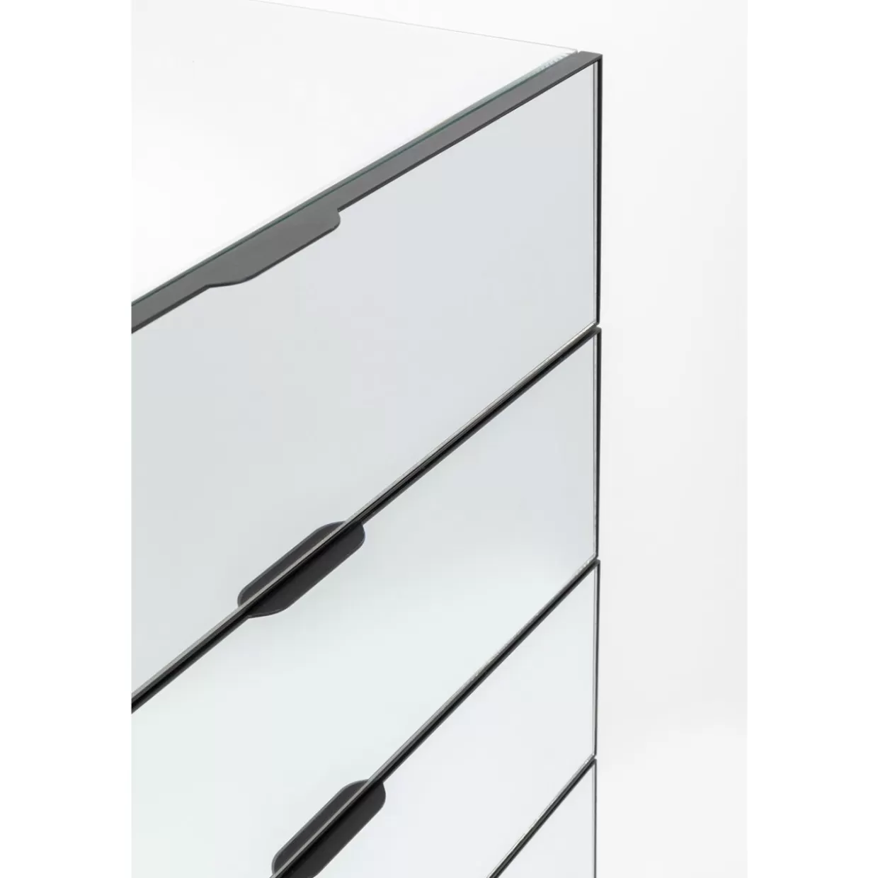 Comò Moderno Soran di KARE Design - 5 Ante in Nero, Dimensioni 65 x 114 cm