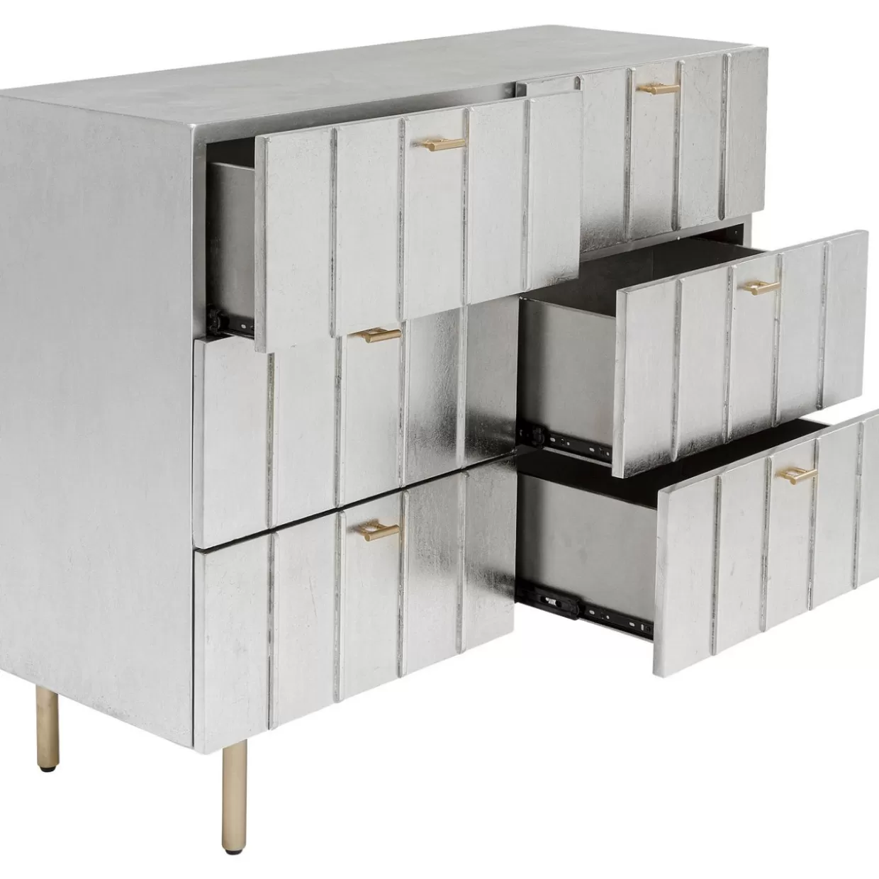 Comò Moderno KARE Design Linea Venezia 106 - Credenza Elegante con Cassetti per Soggiorno o Camera da Letto, Arredamento Contemporaneo con Finiture Lucide
