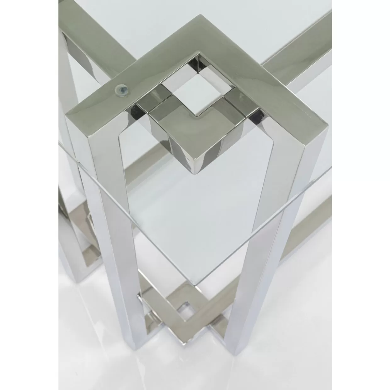 Consolle Clara design moderno in argento - Credenza multifunzione 145x76 cm KARE 

（：