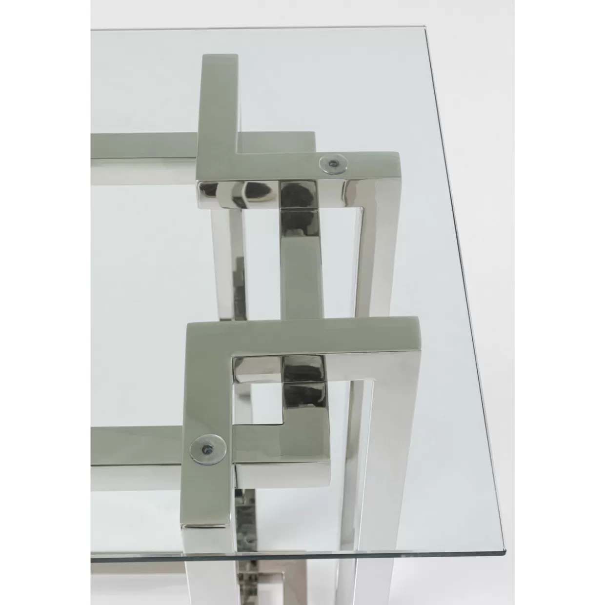 Consolle Clara design moderno in argento - Credenza multifunzione 145x76 cm KARE 

（：
