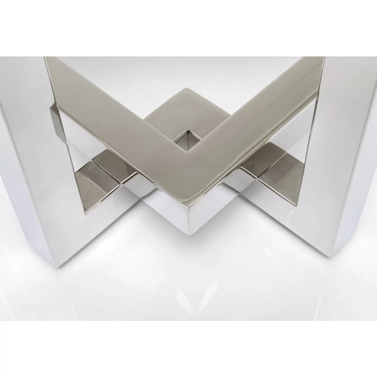 Consolle Clara design moderno in argento - Credenza multifunzione 145x76 cm KARE 

（：