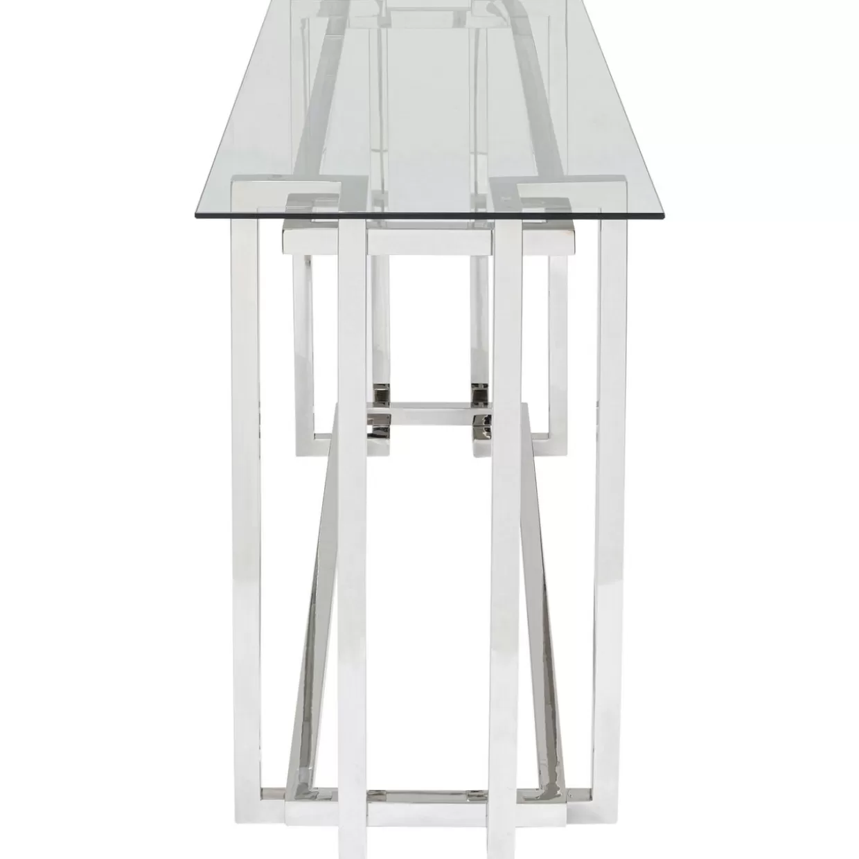 Consolle Clara design moderno in argento - Credenza multifunzione 145x76 cm KARE 

（：