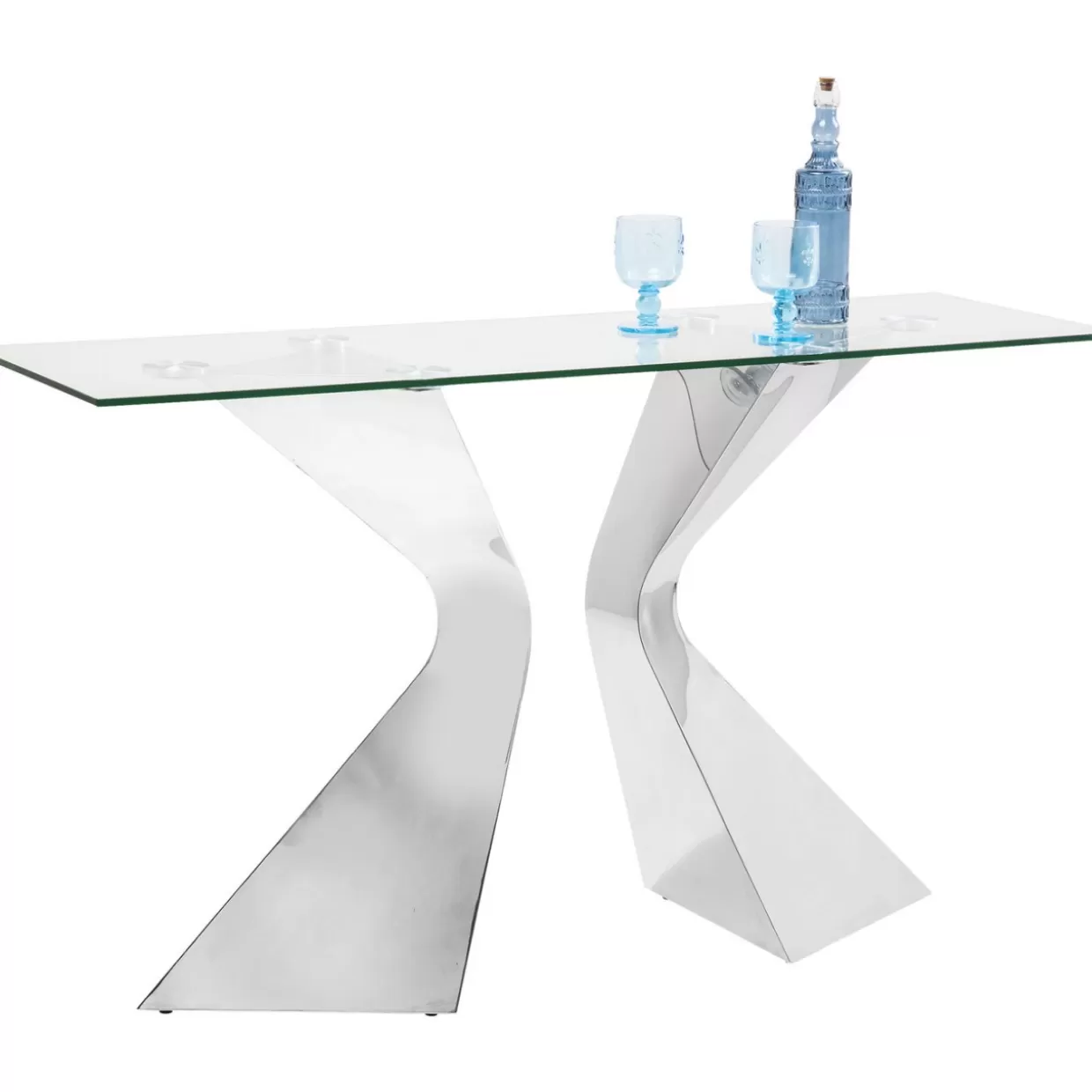 Cristalli Glamour con rifiniture cromate - Linea Gloria di KARE Design per credenze e consolle d'arredo moderno
