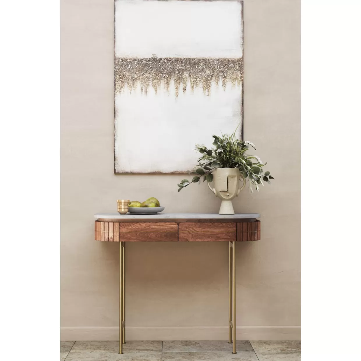 Comò e Credenze di Design Contemporaneo | Console Elegante Grace in Legno 100x76 cm per Soggiorno 

(：