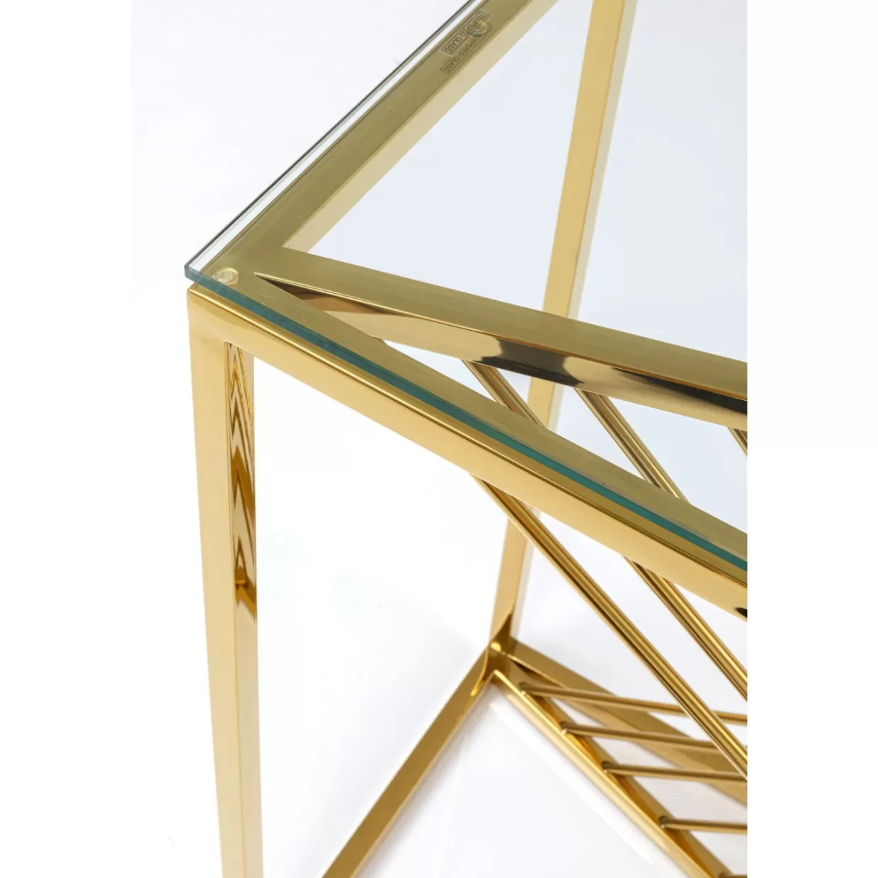 KARE Design - Comò e Credenze Stile Contemporaneo con Console Laser Oro 120x40 cm 

(：，