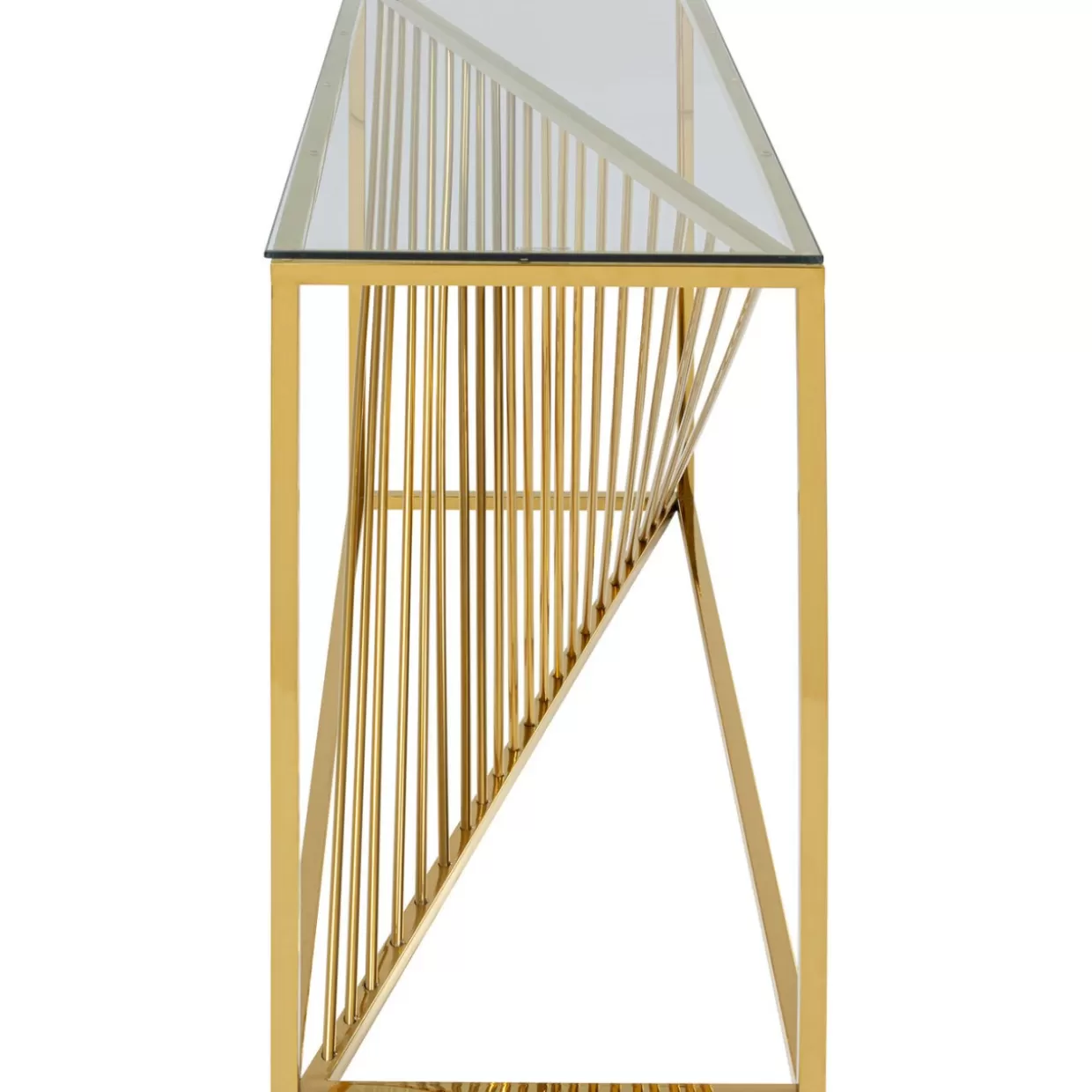 KARE Design - Comò e Credenze Stile Contemporaneo con Console Laser Oro 120x40 cm 

(：，