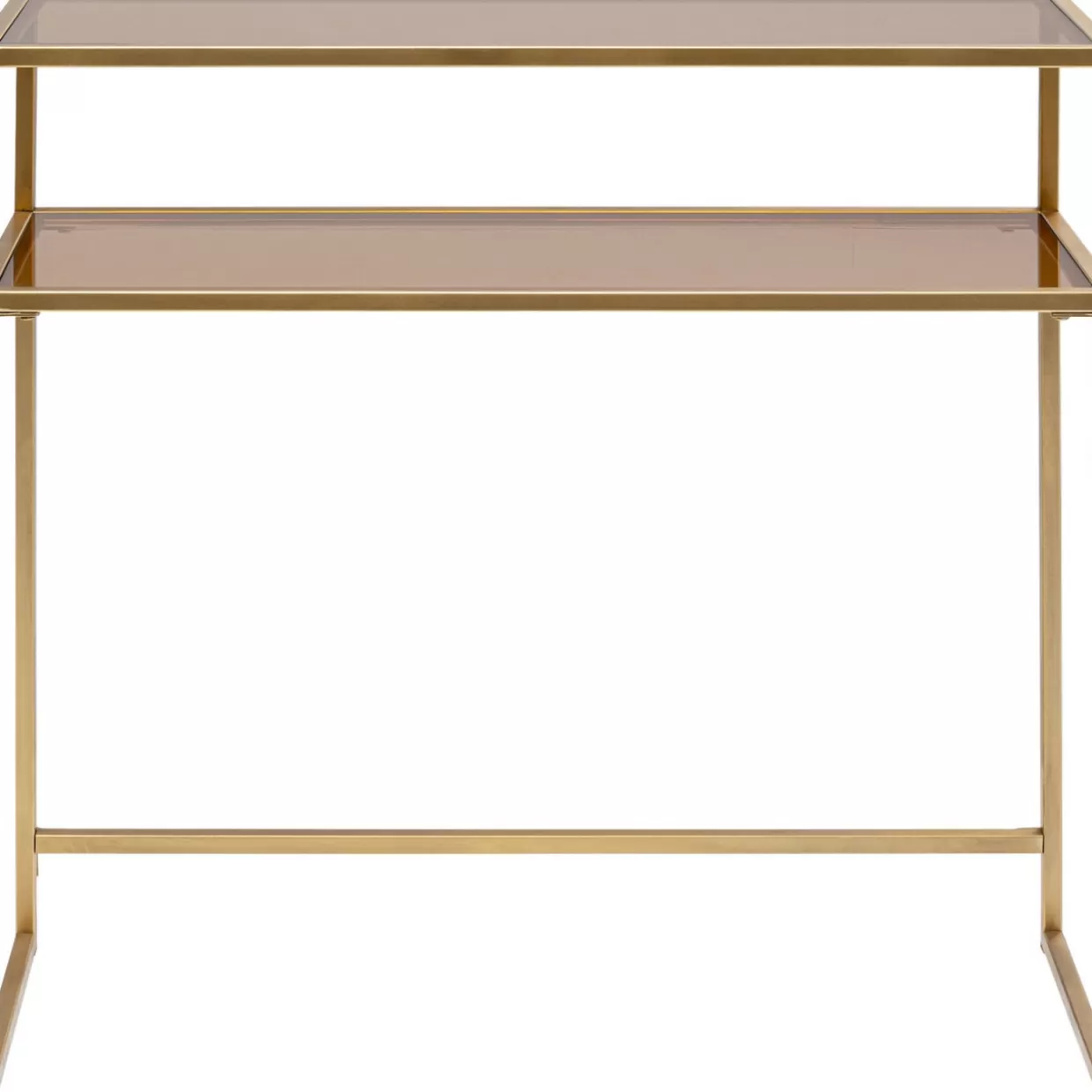 Credenza Design KARE con dettagli oro - Consolle loft moderna 85 x 80 cm per salotto elegante
