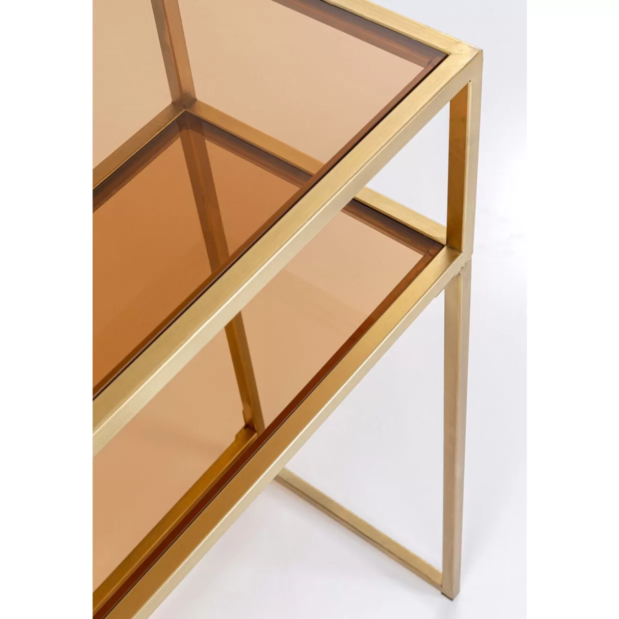 Credenza Design KARE con dettagli oro - Consolle loft moderna 85 x 80 cm per salotto elegante