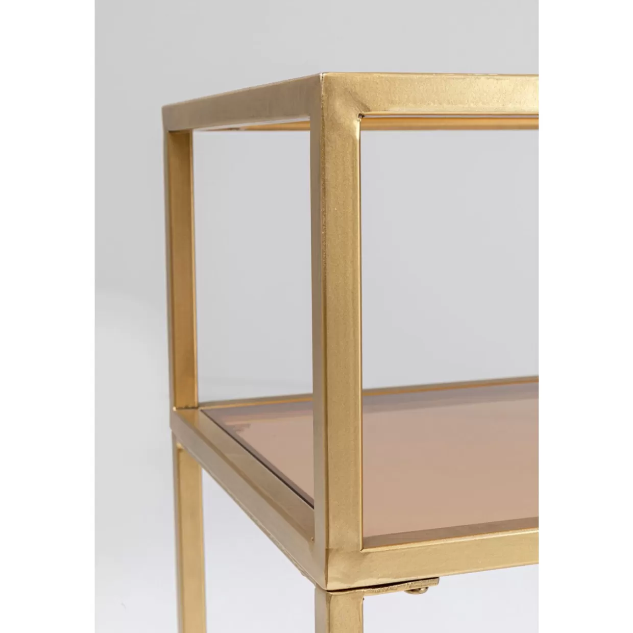 Credenza Design KARE con dettagli oro - Consolle loft moderna 85 x 80 cm per salotto elegante