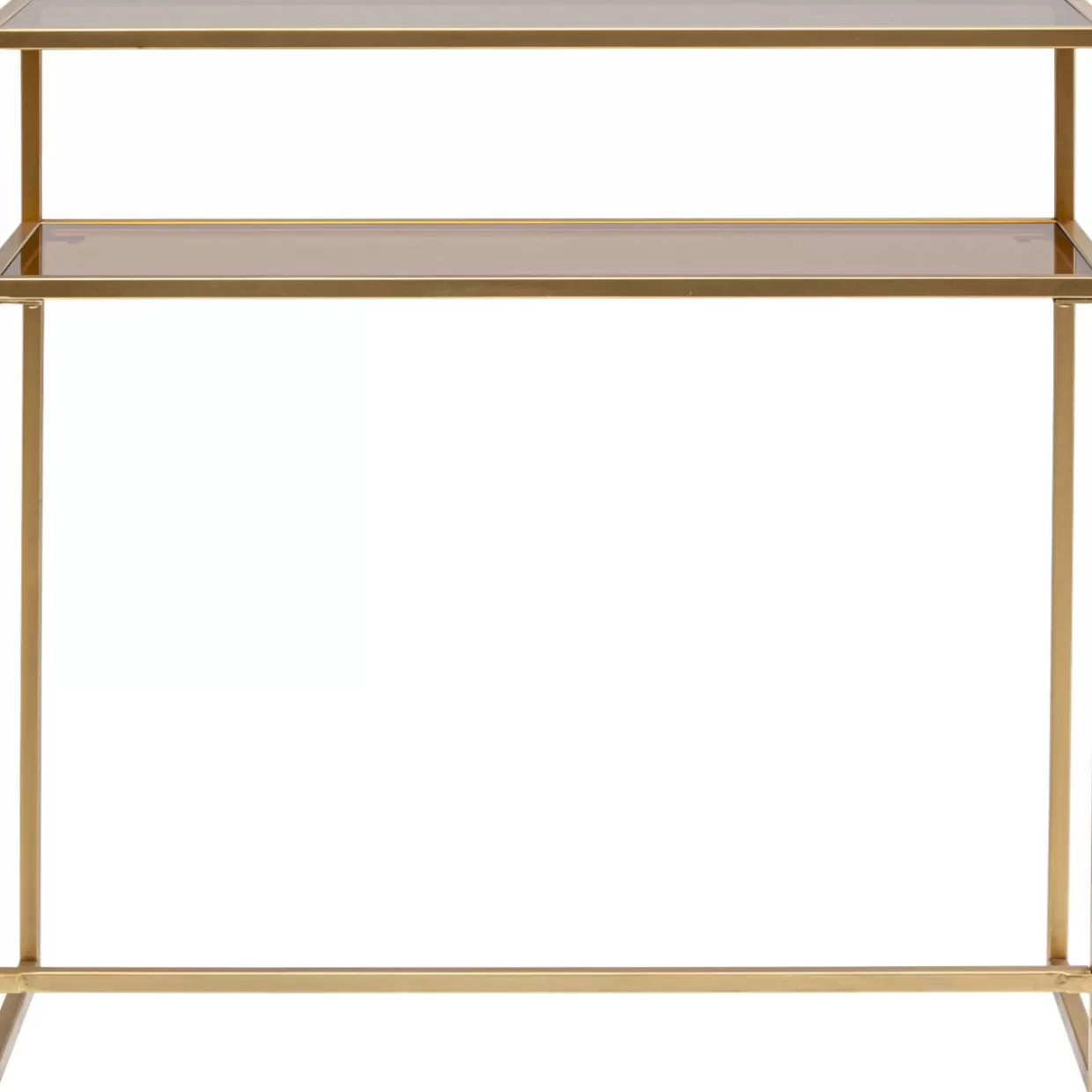Credenza Design KARE con dettagli oro - Consolle loft moderna 85 x 80 cm per salotto elegante