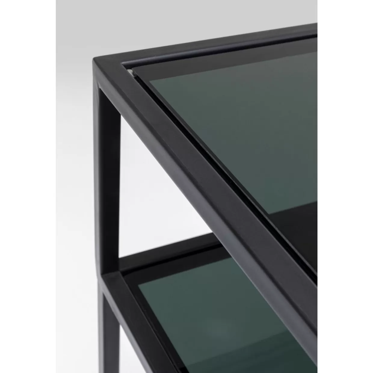 Credenza design stile loft moderna in finitura nera - 80x85 cm per ambienti contemporanei (KARE Design)