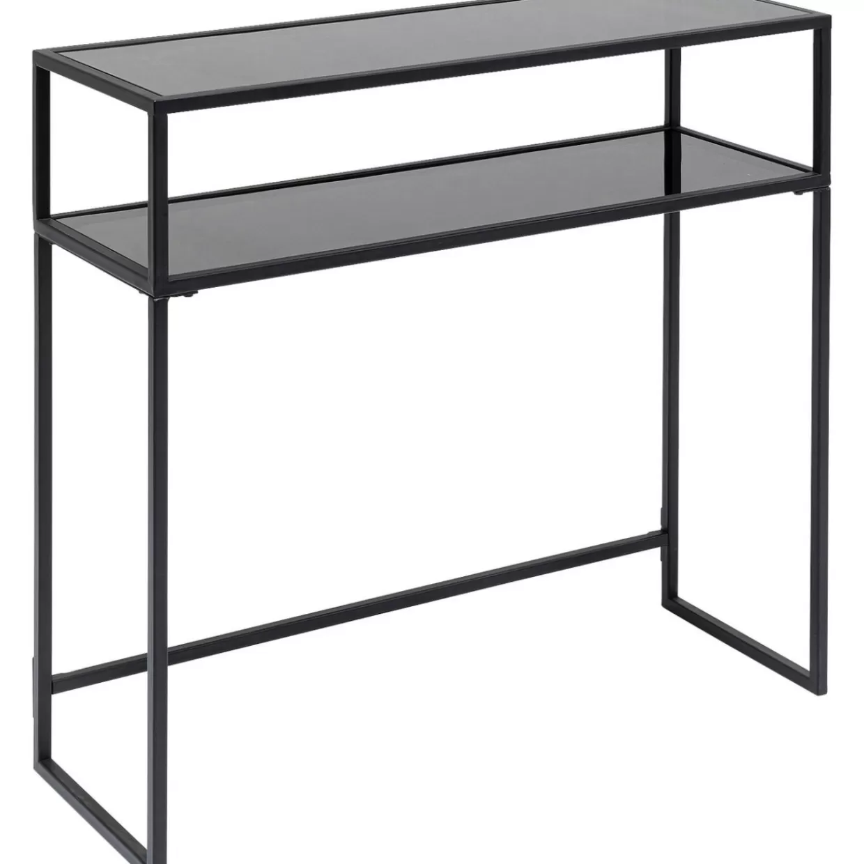 Credenza design stile loft moderna in finitura nera - 80x85 cm per ambienti contemporanei (KARE Design)