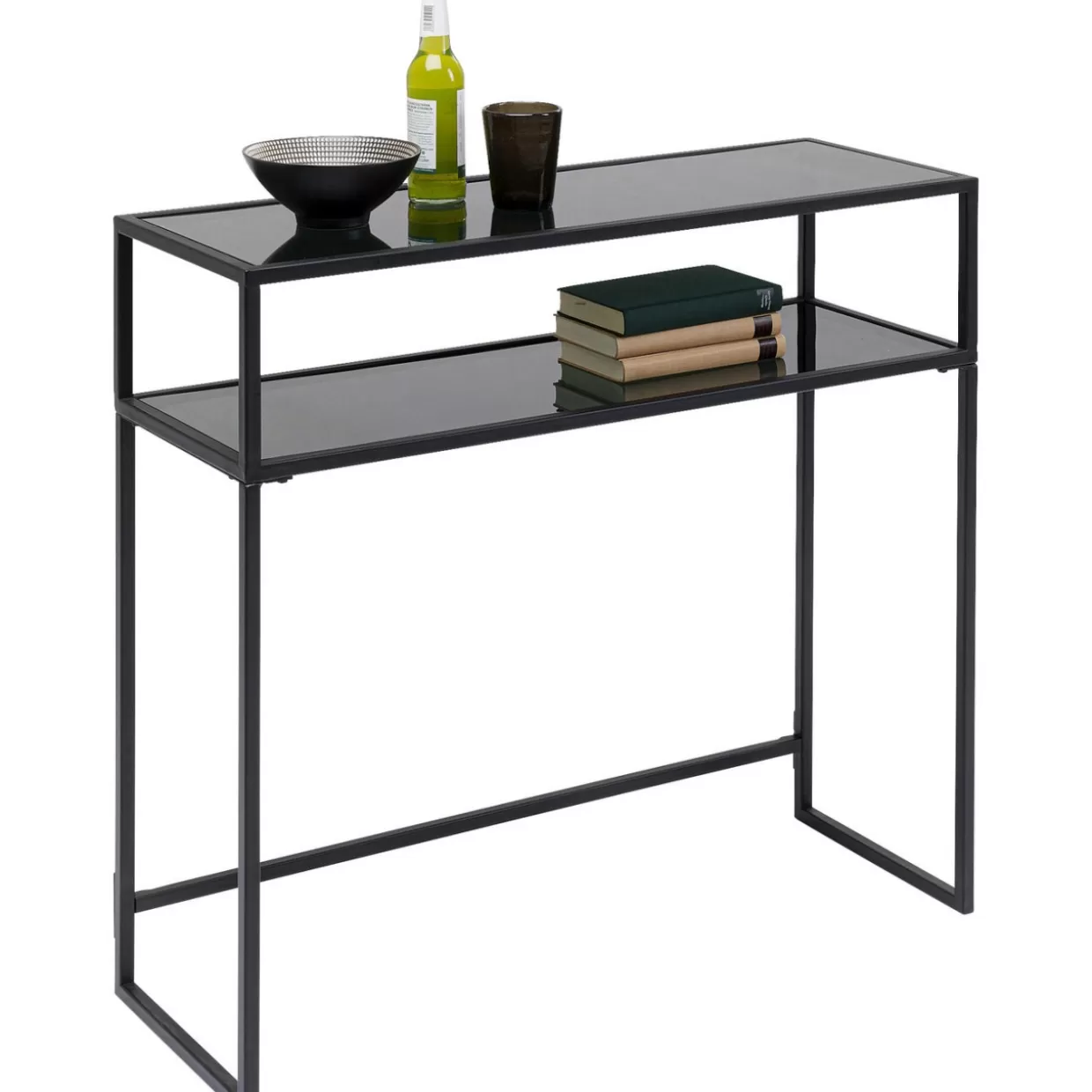 Credenza design stile loft moderna in finitura nera - 80x85 cm per ambienti contemporanei (KARE Design)