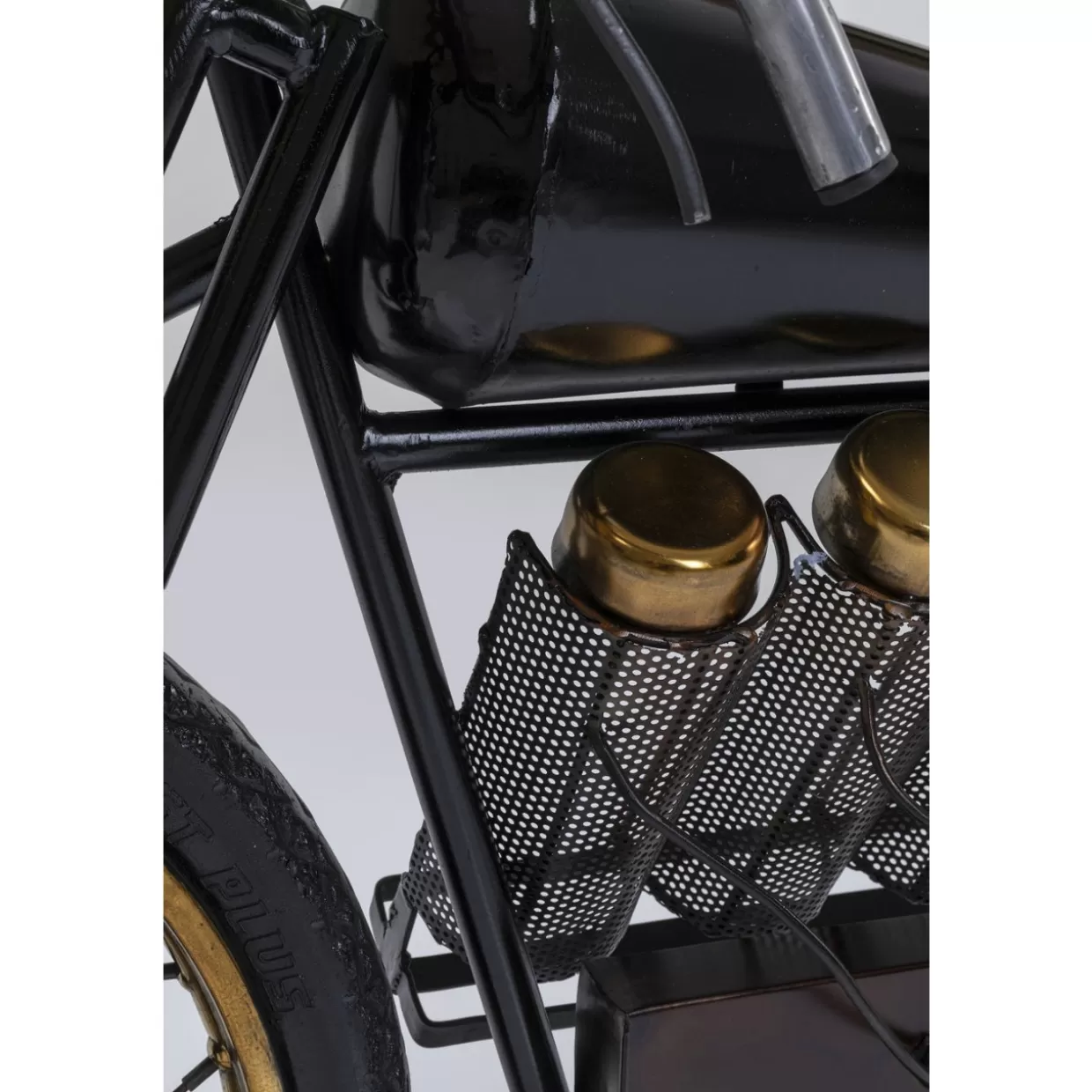 KARE Design - Comò e Credenze Moderni con Consolle Linea Motociclismo in Finitura Nera Lucida