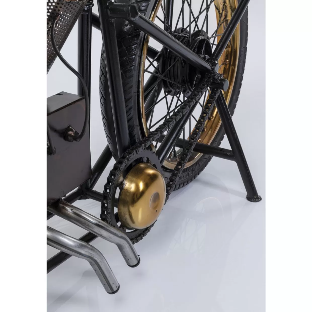 KARE Design - Comò e Credenze Moderni con Consolle Linea Motociclismo in Finitura Nera Lucida