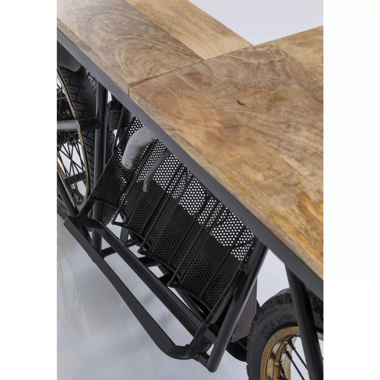 KARE Design - Comò e Credenze Moderni con Consolle Linea Motociclismo in Finitura Nera Lucida