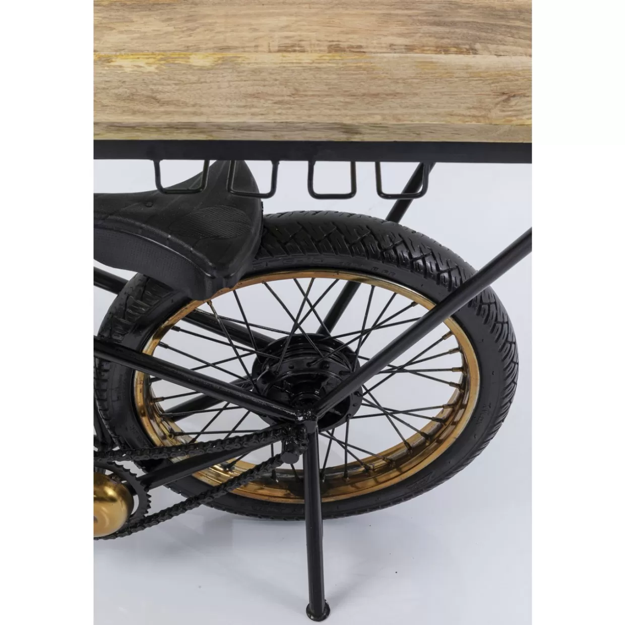 KARE Design - Comò e Credenze Moderni con Consolle Linea Motociclismo in Finitura Nera Lucida