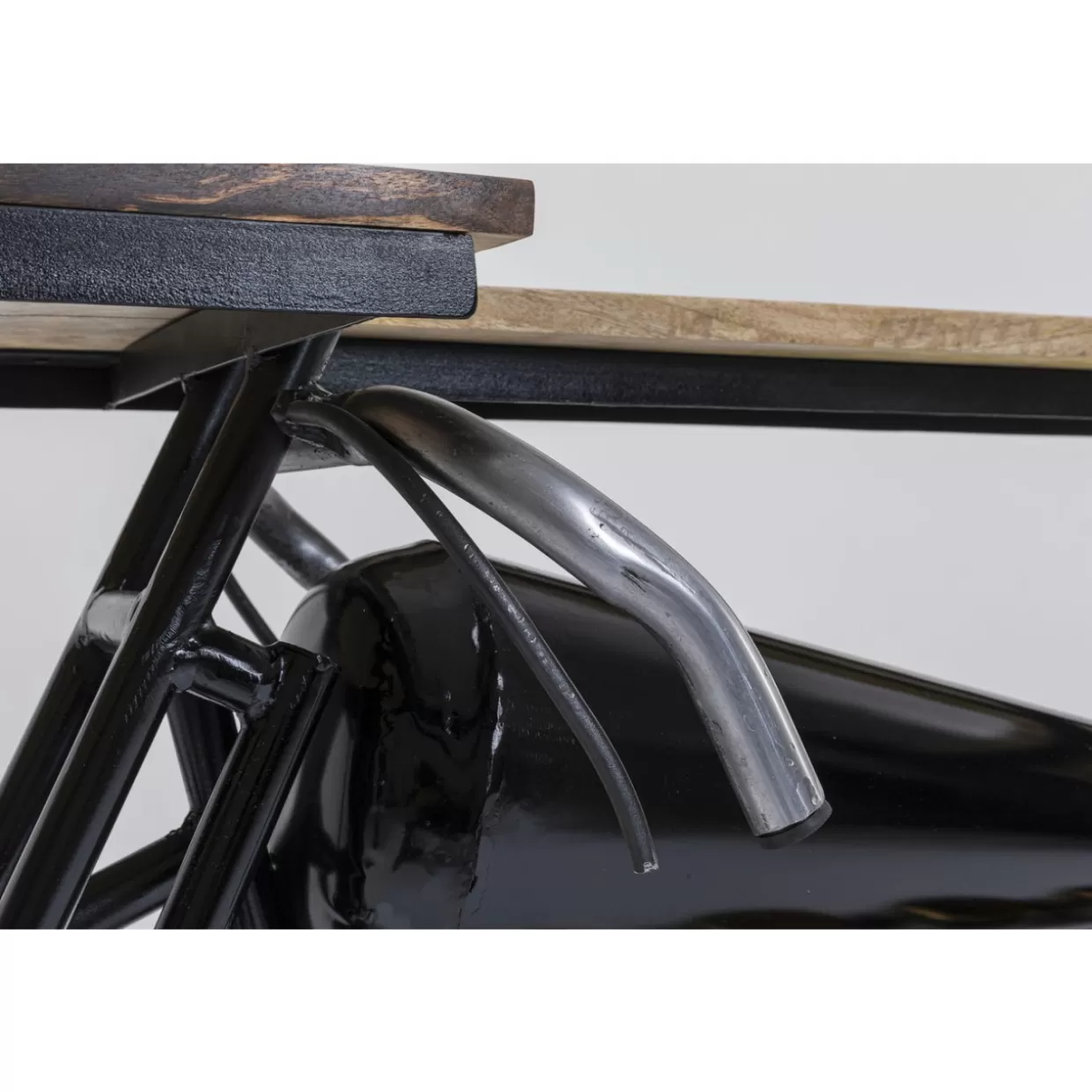 KARE Design - Comò e Credenze Moderni con Consolle Linea Motociclismo in Finitura Nera Lucida