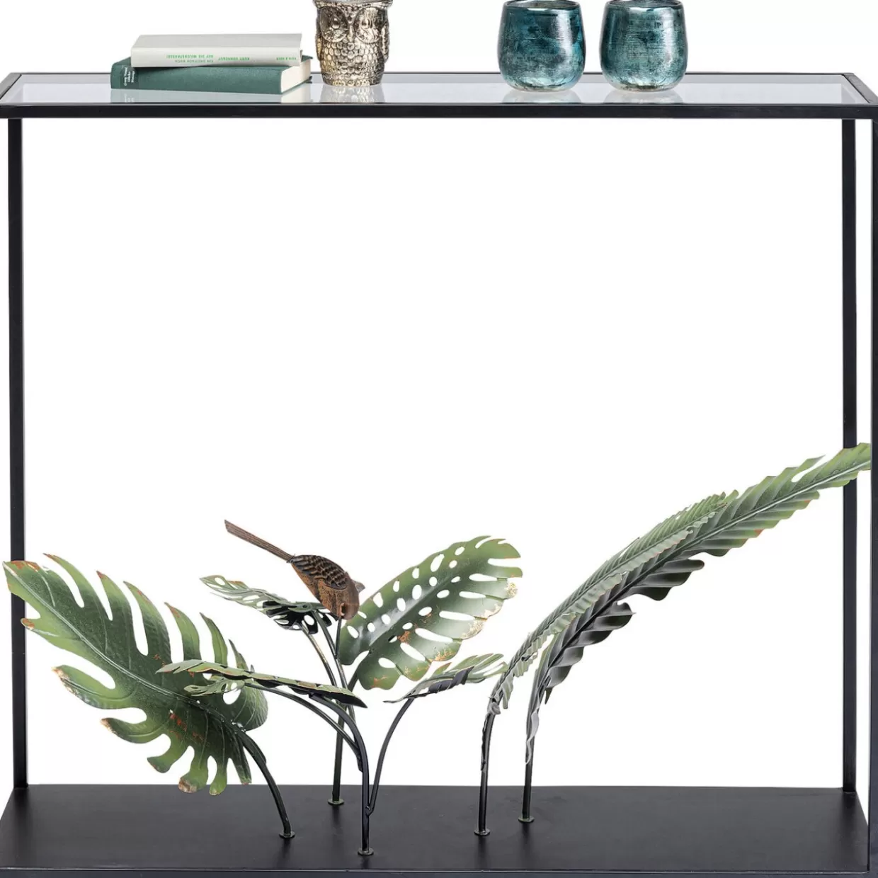 Console Palmari Moderna in Nero - Credenza Multiuso 100x86 cm con Design Avanguardista KARE

(：，