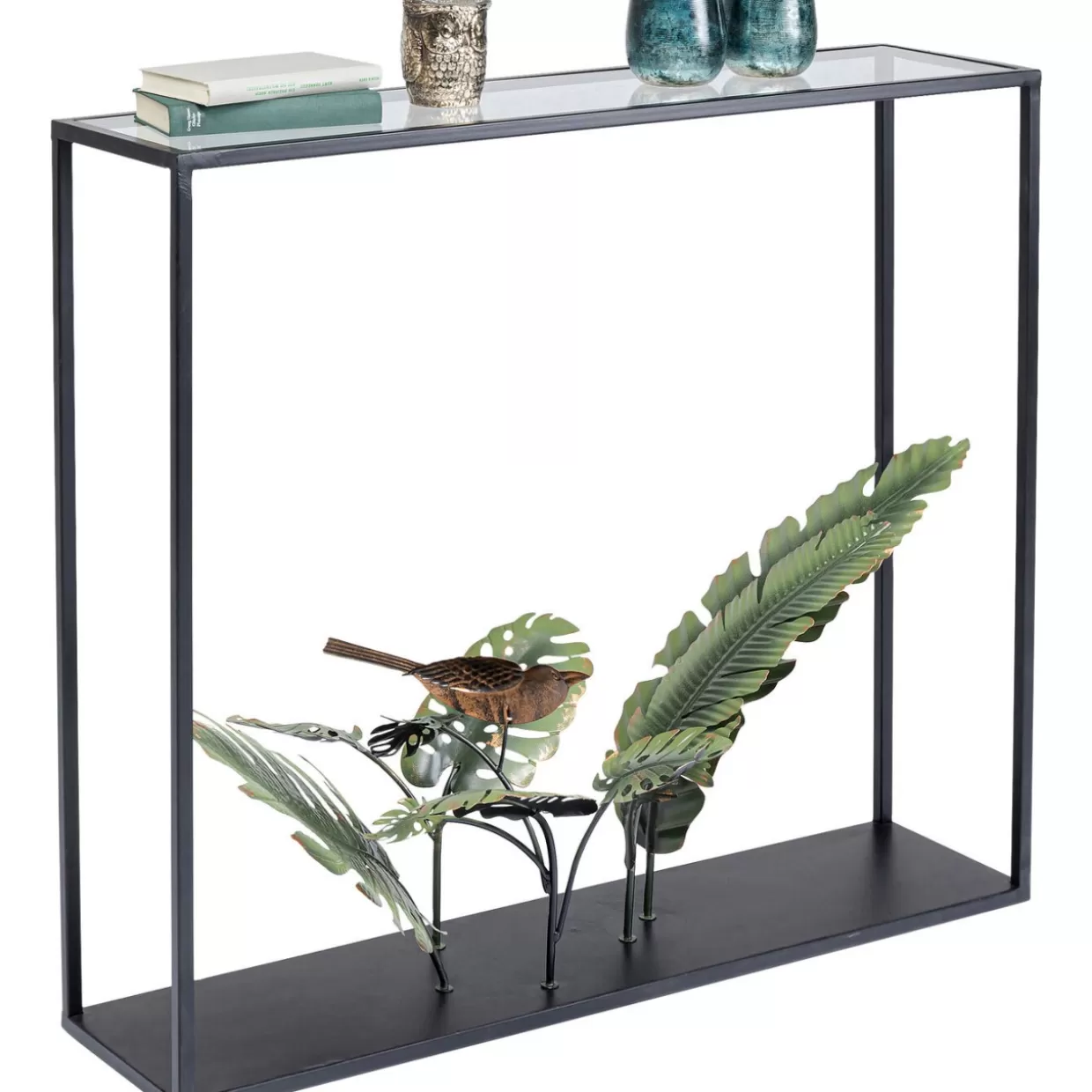 Console Palmari Moderna in Nero - Credenza Multiuso 100x86 cm con Design Avanguardista KARE

(：，