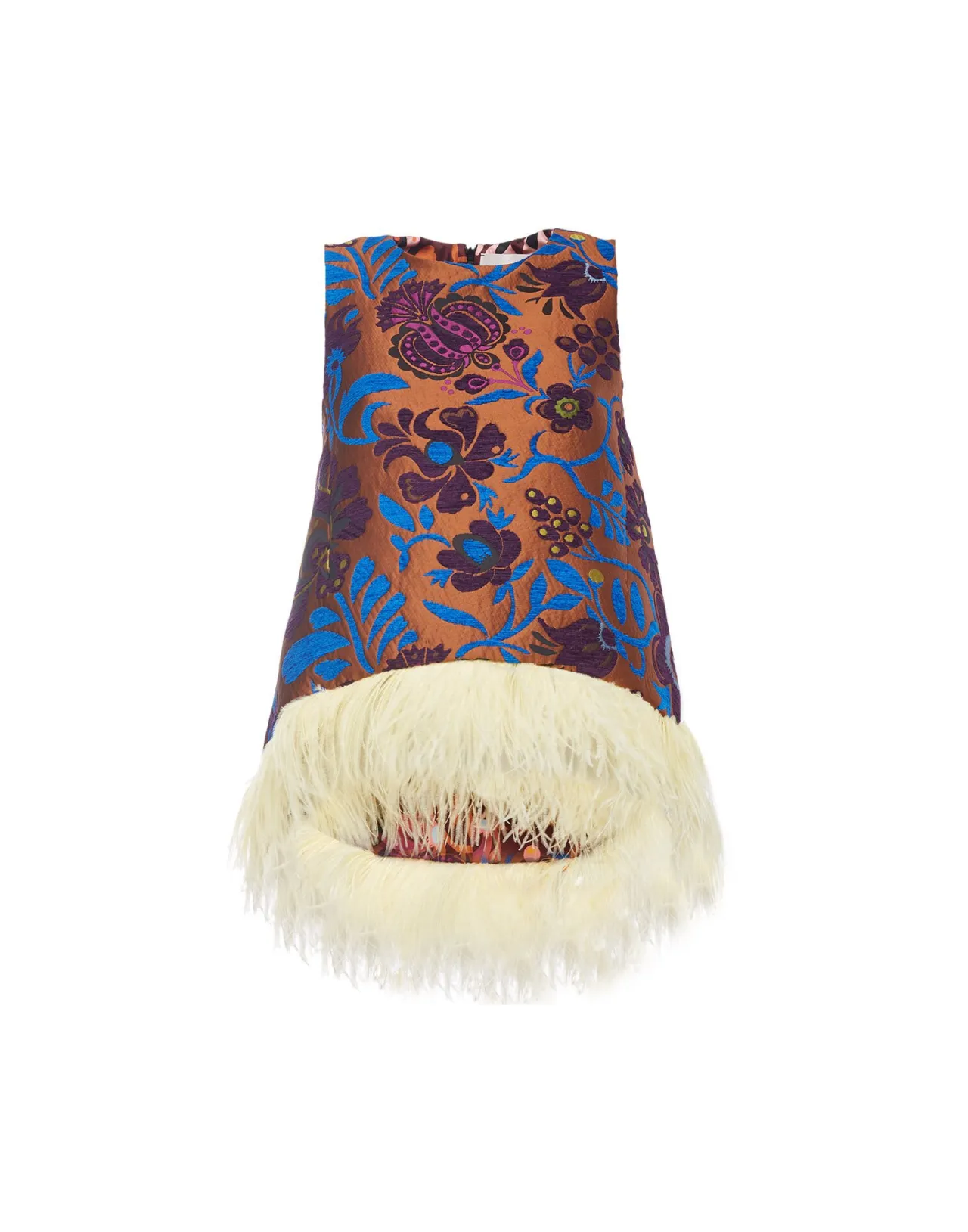 Offerta Esclusiva: Top La Scala di La DoubleJ con Piume Decorative in Jacquard Selva