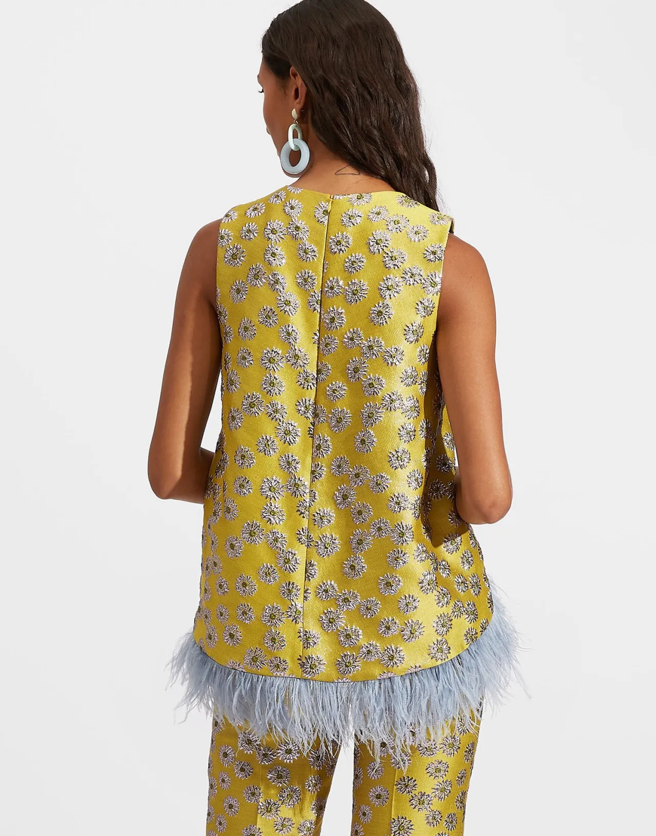 Maglia Jacquard Margarita con Ricami di Piume - Collezione Esclusiva La DoubleJ Scala