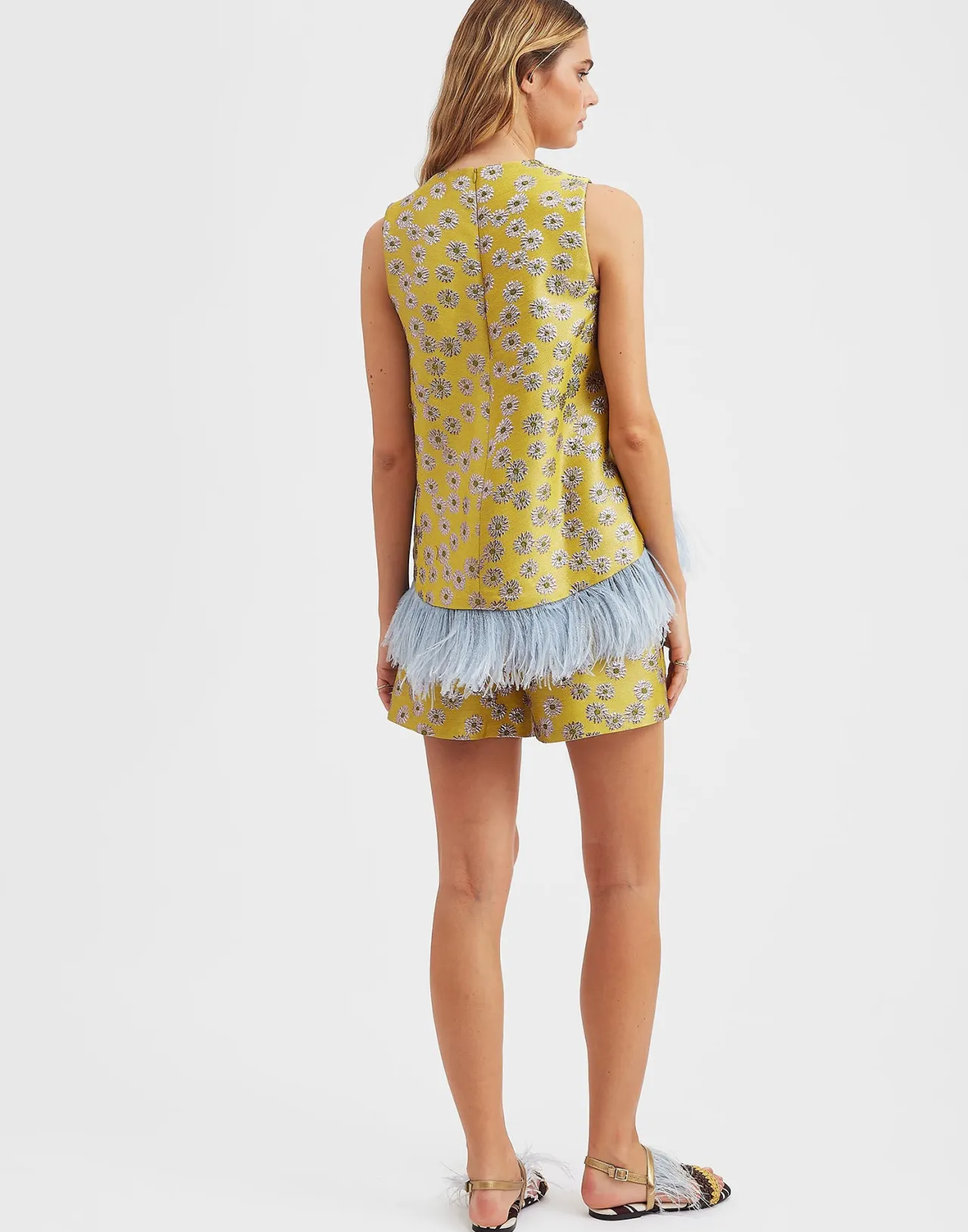 Maglia Jacquard Margarita con Ricami di Piume - Collezione Esclusiva La DoubleJ Scala