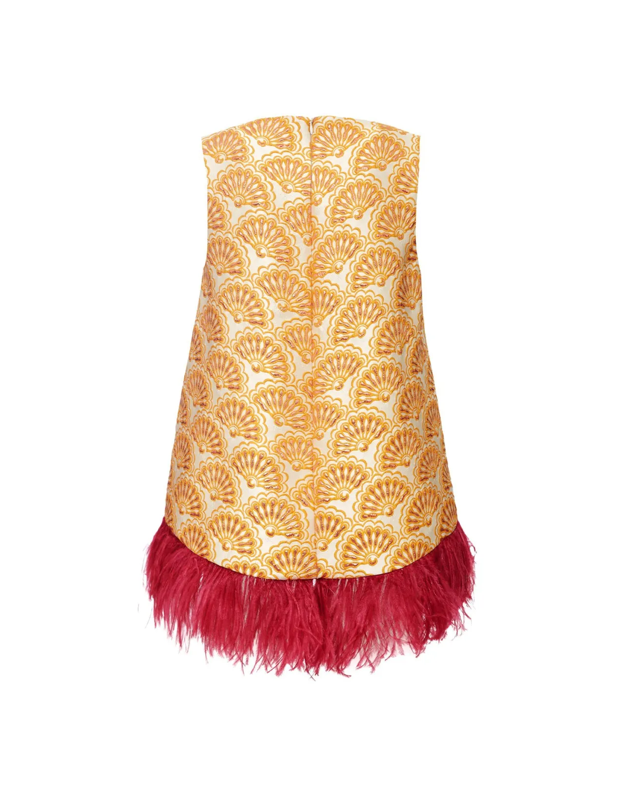 Top La Scala in jacquard premium con piume dorate - Edizione speciale La DoubleJ