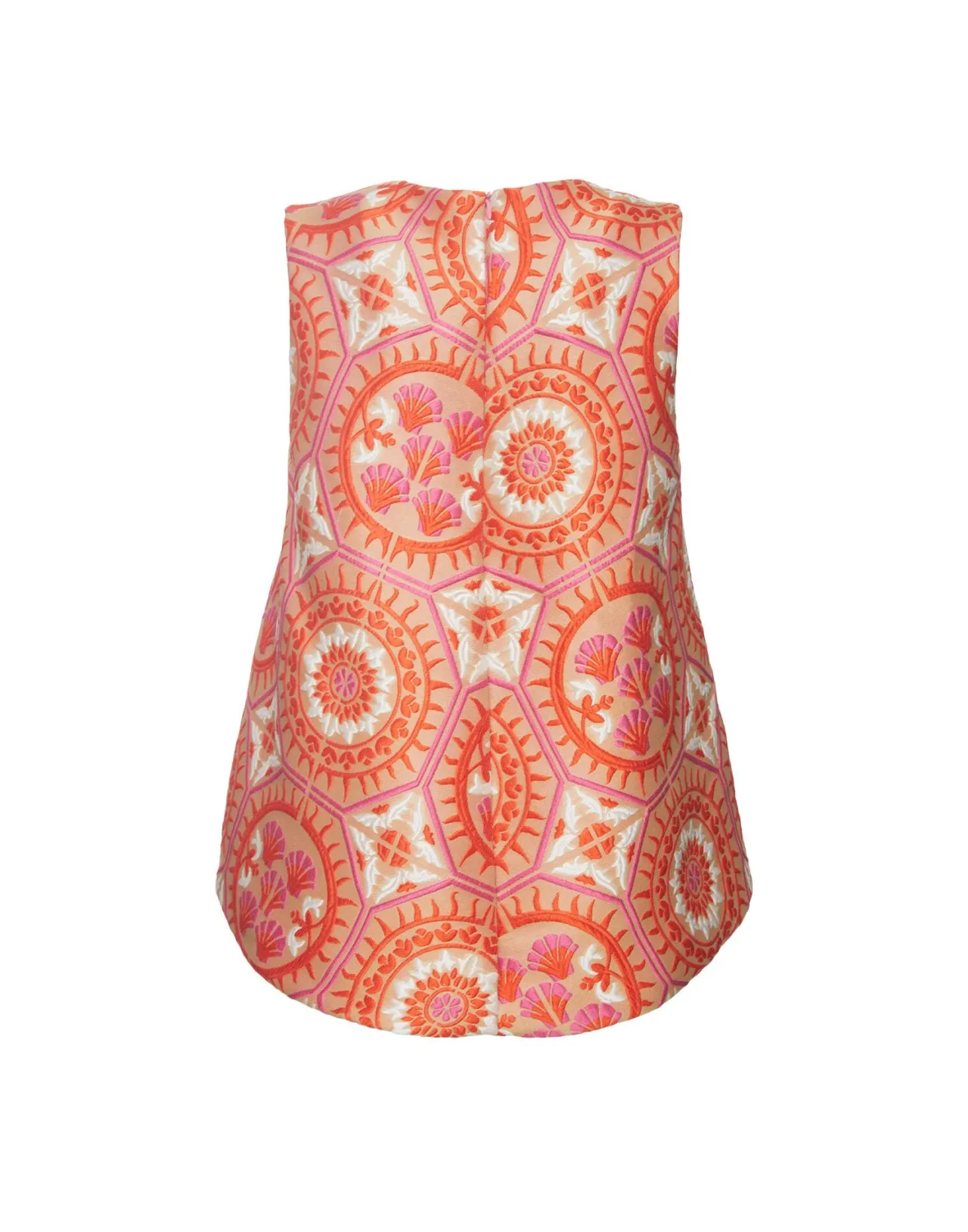 Maglietta Elegante La DoubleJ La Scala in Tessuto Jacquard - Stile Unico Arancione TopSun