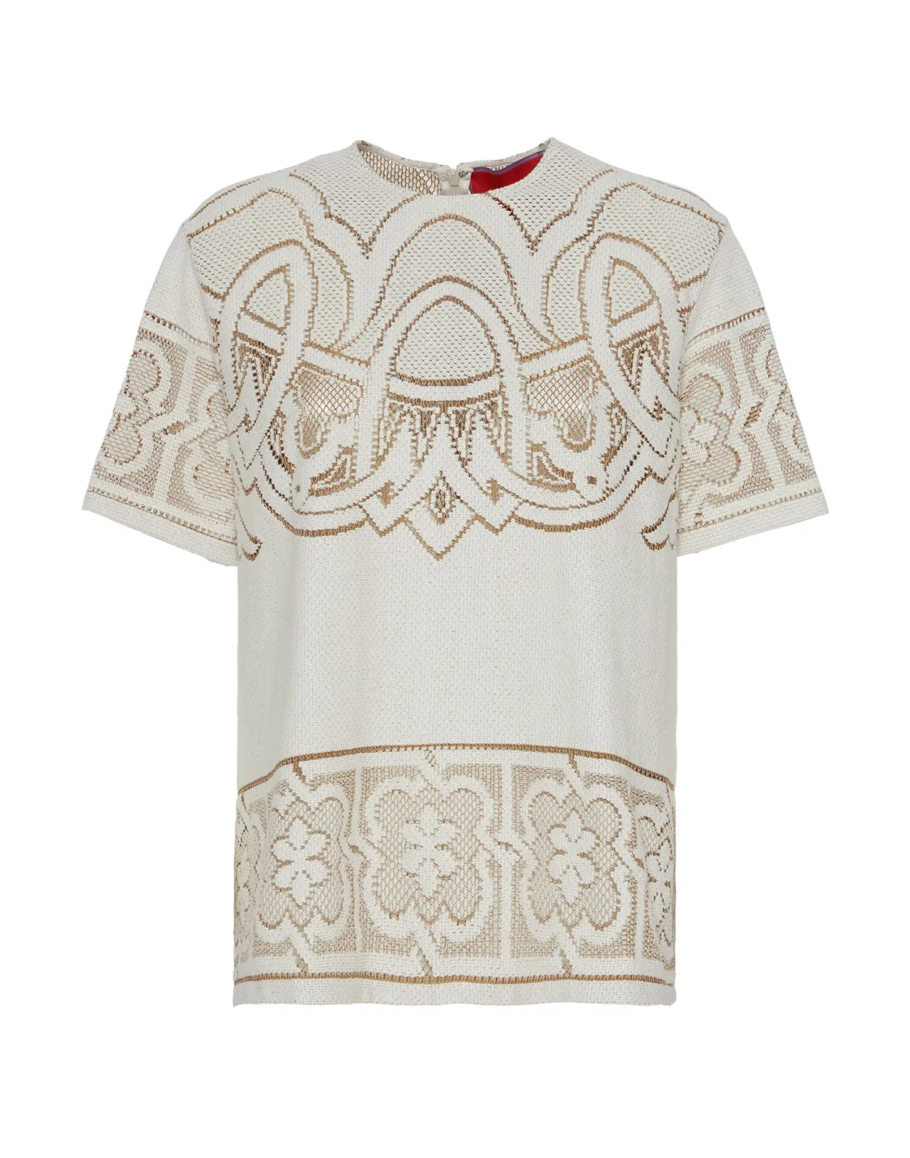 Lacey House T-Shirt La DoubleJ in Puro Cotone  
Camicetta Elegante con Ricami 