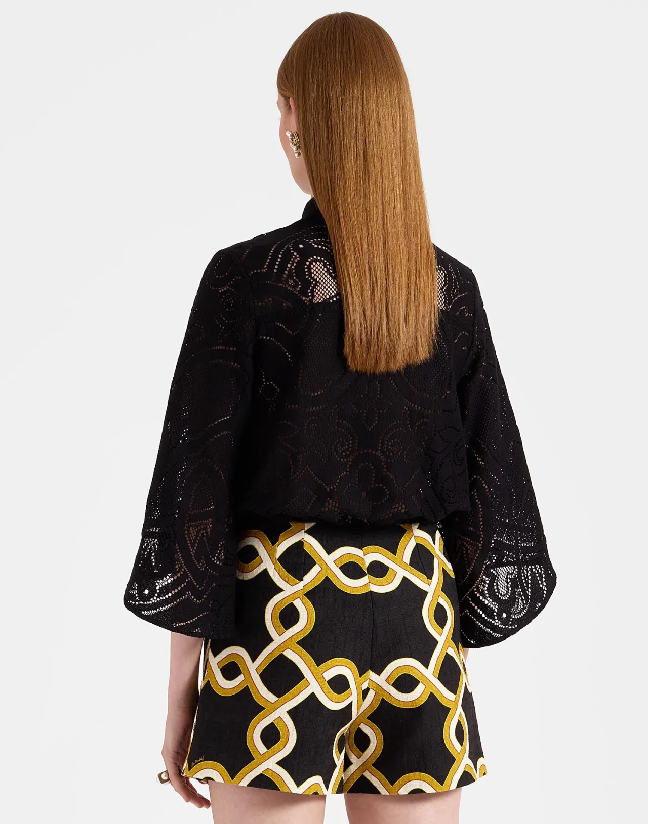 La DoubleJ | Top Elegante con Ricami e Pizzi - Nero Intenso | Edizione Limitata in Cotone Pregiato - Shop Online