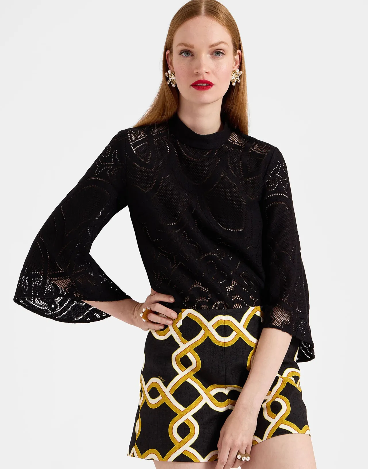 La DoubleJ | Top Elegante con Ricami e Pizzi - Nero Intenso | Edizione Limitata in Cotone Pregiato - Shop Online